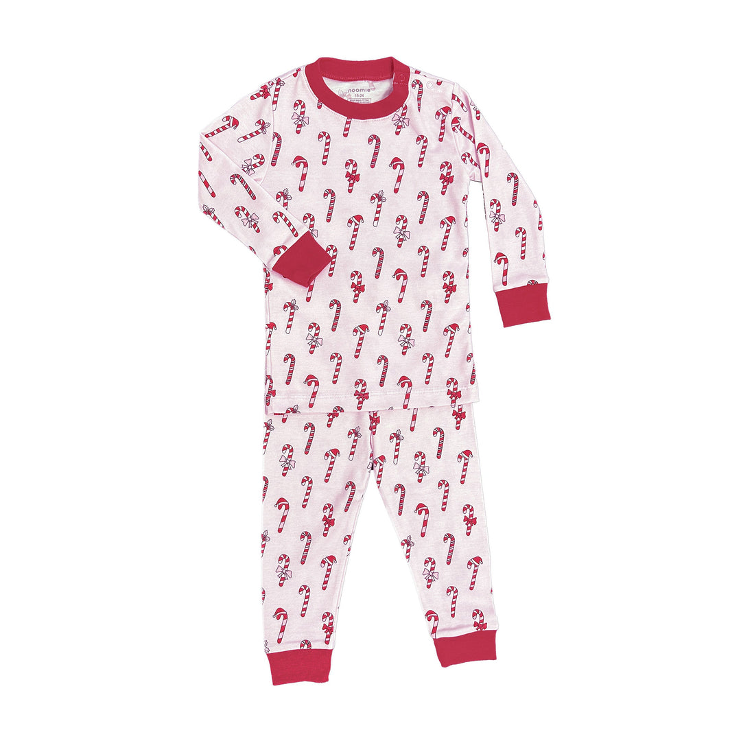Two Piece Pj Pink Candy Canes
