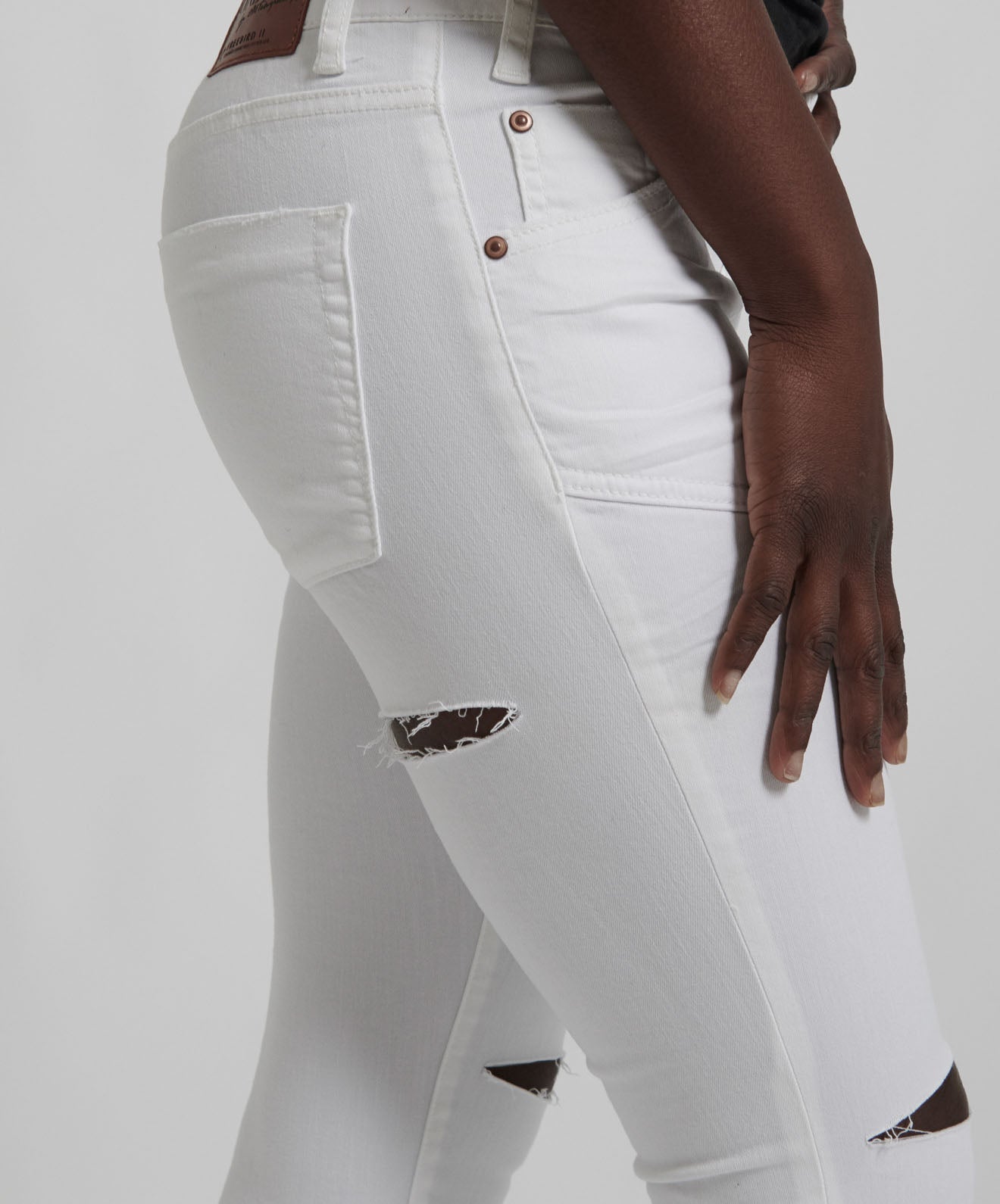 Freebirds Ii Low Waist Stretch Skinny Denim Jeans - Premium White