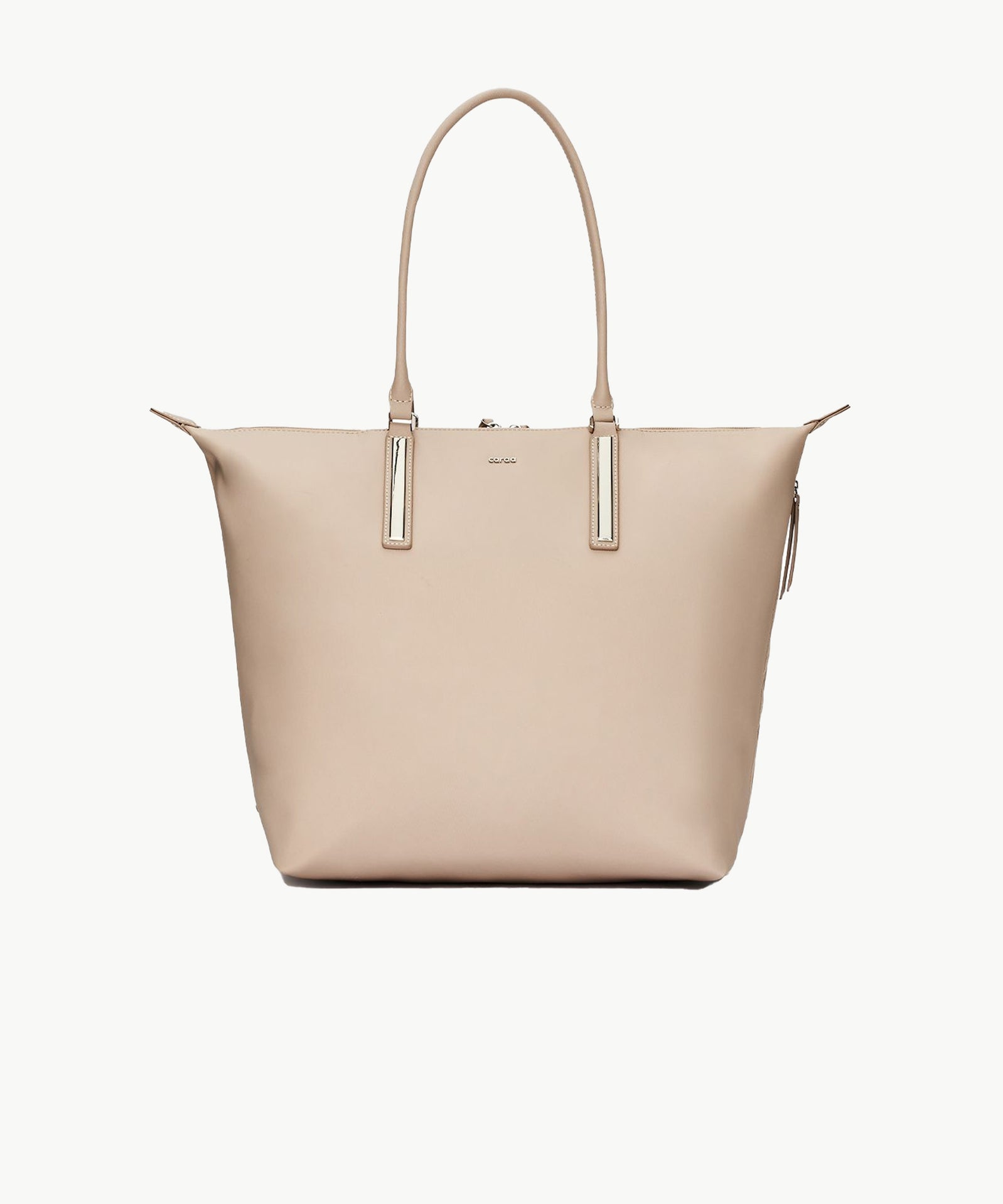 Studio Tote In Beige / Nickel Hardware