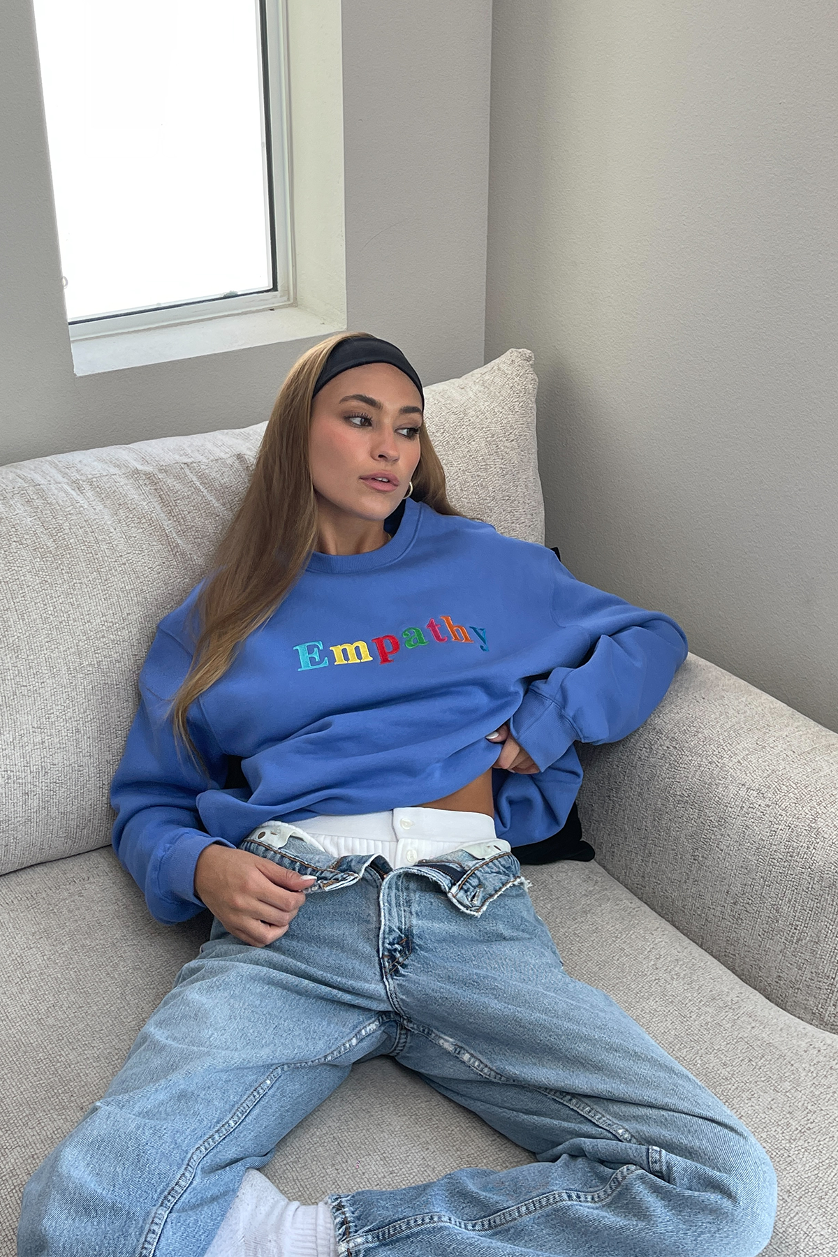Empathy Always Royal Blue Crewneck