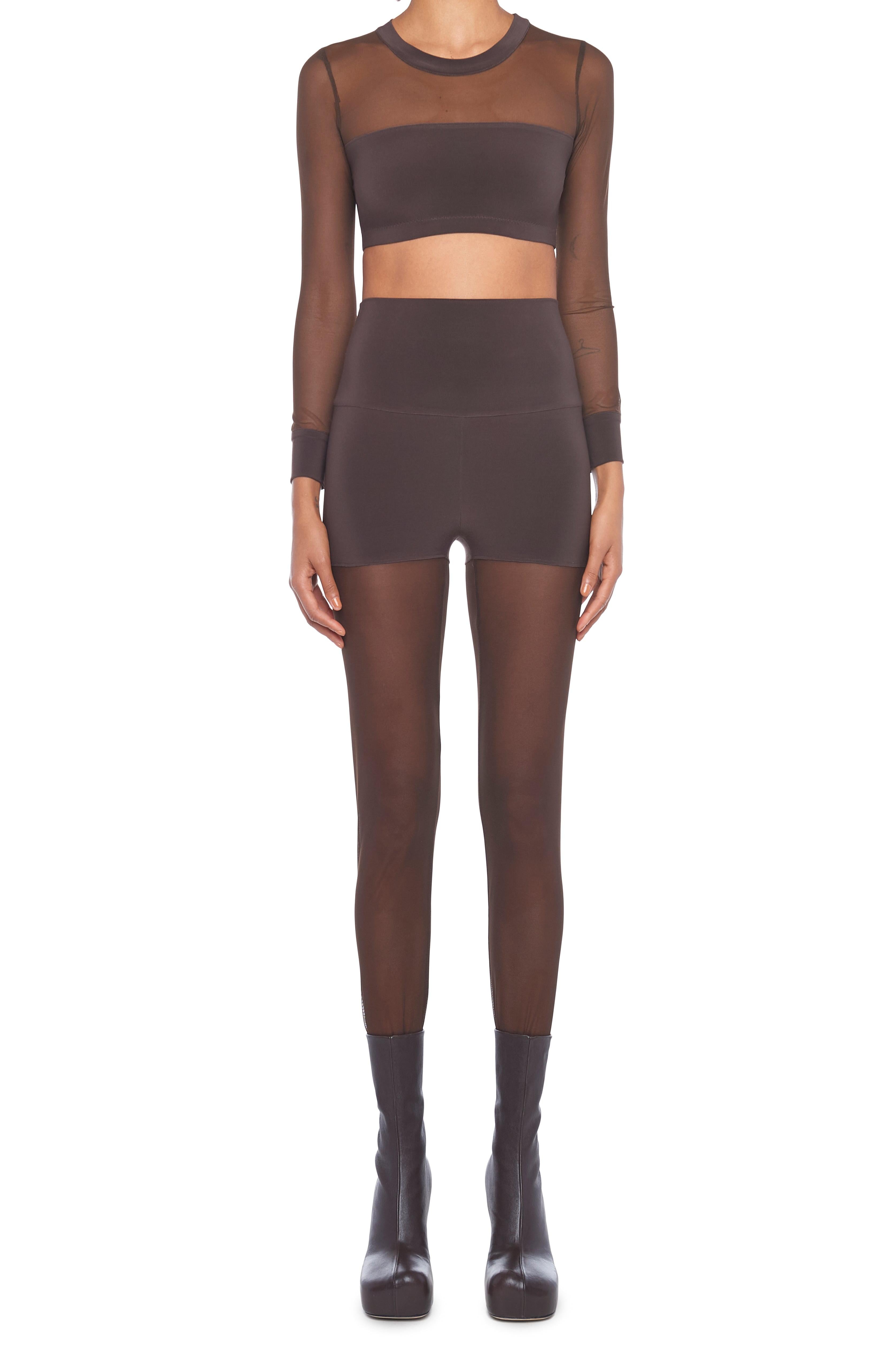 LEGGING W/ MESH BOTTOM FOOTSIE