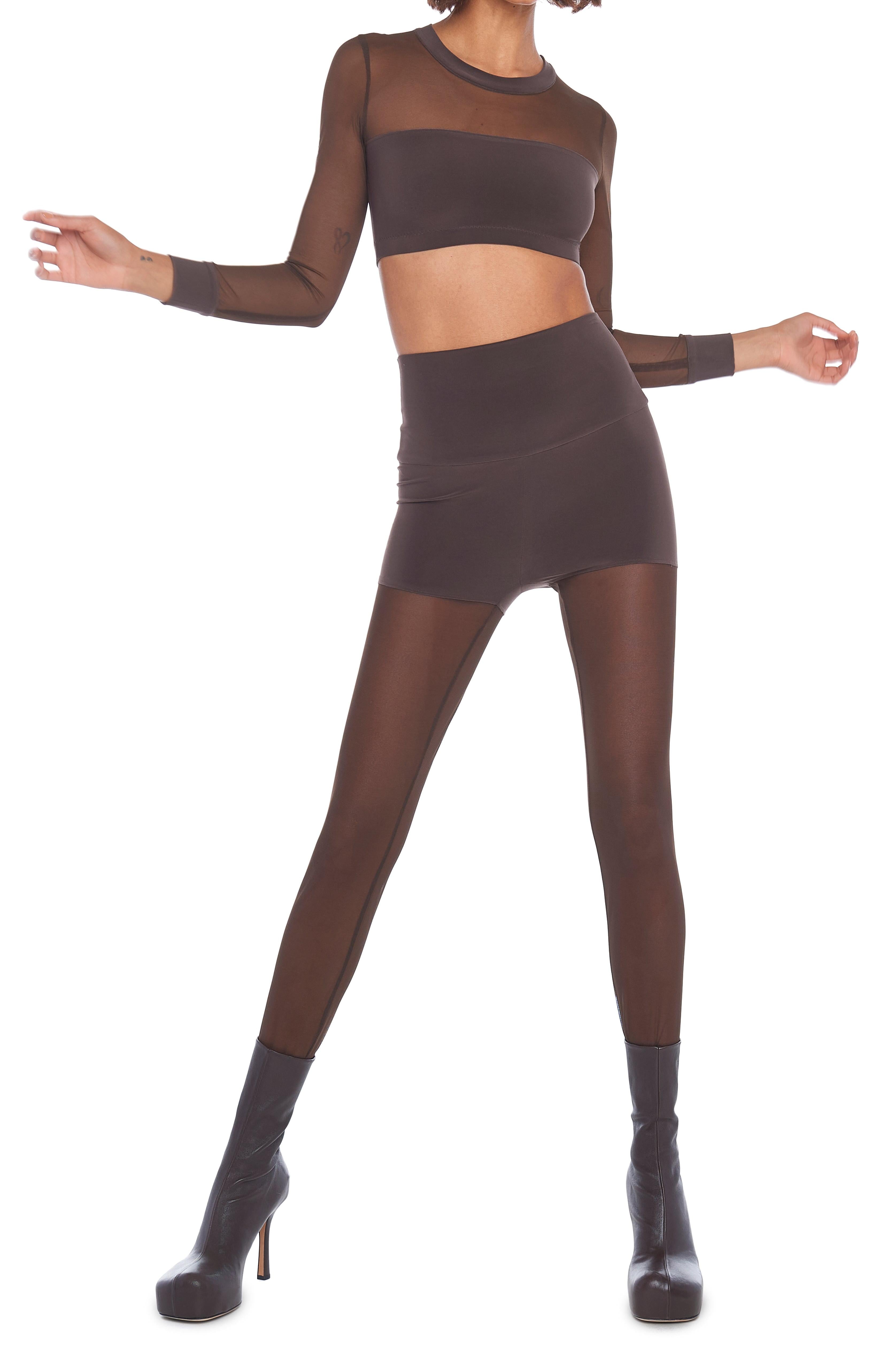 LEGGING W/ MESH BOTTOM FOOTSIE
