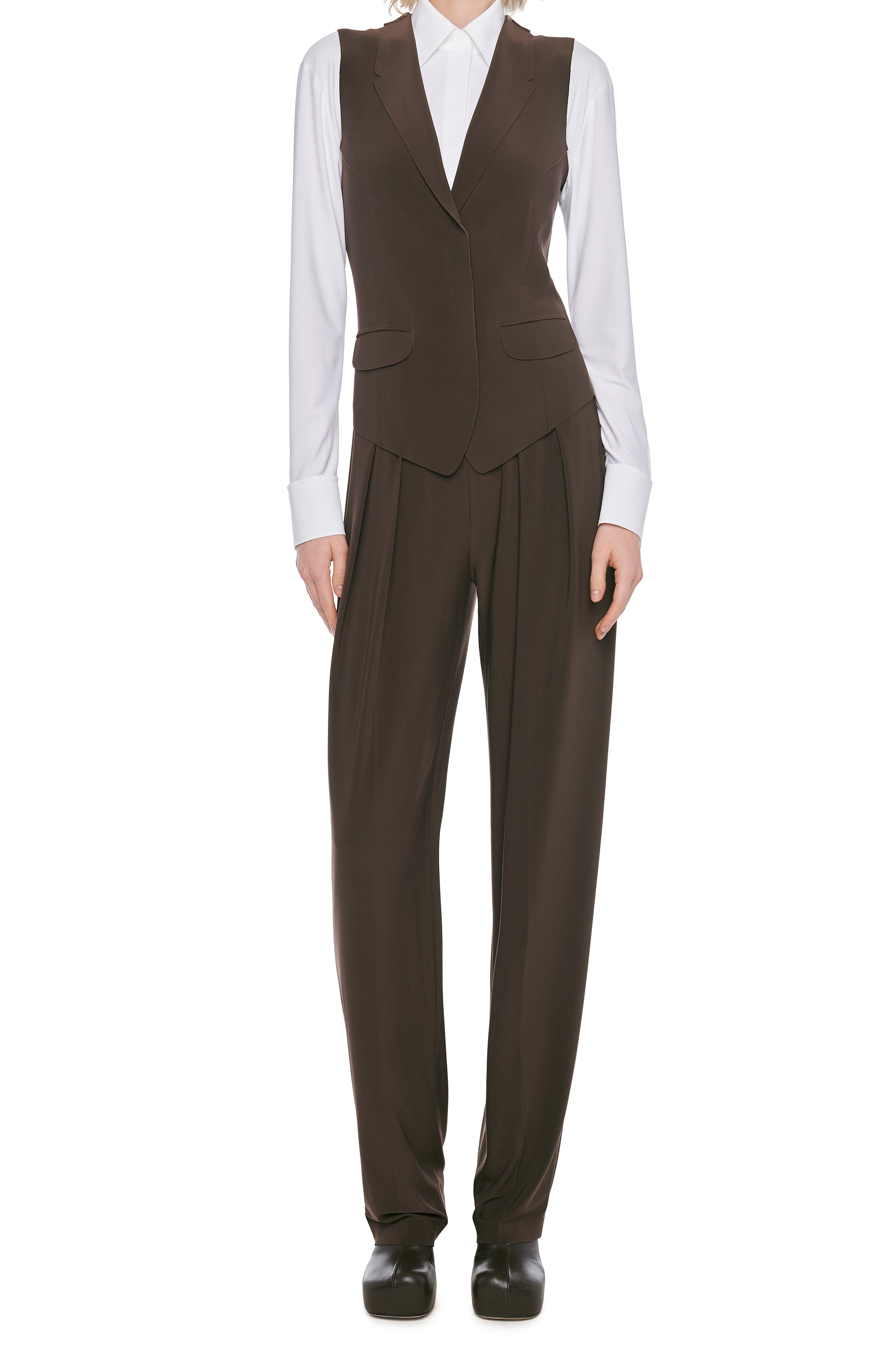 TAPERED PLEATED TROUSER