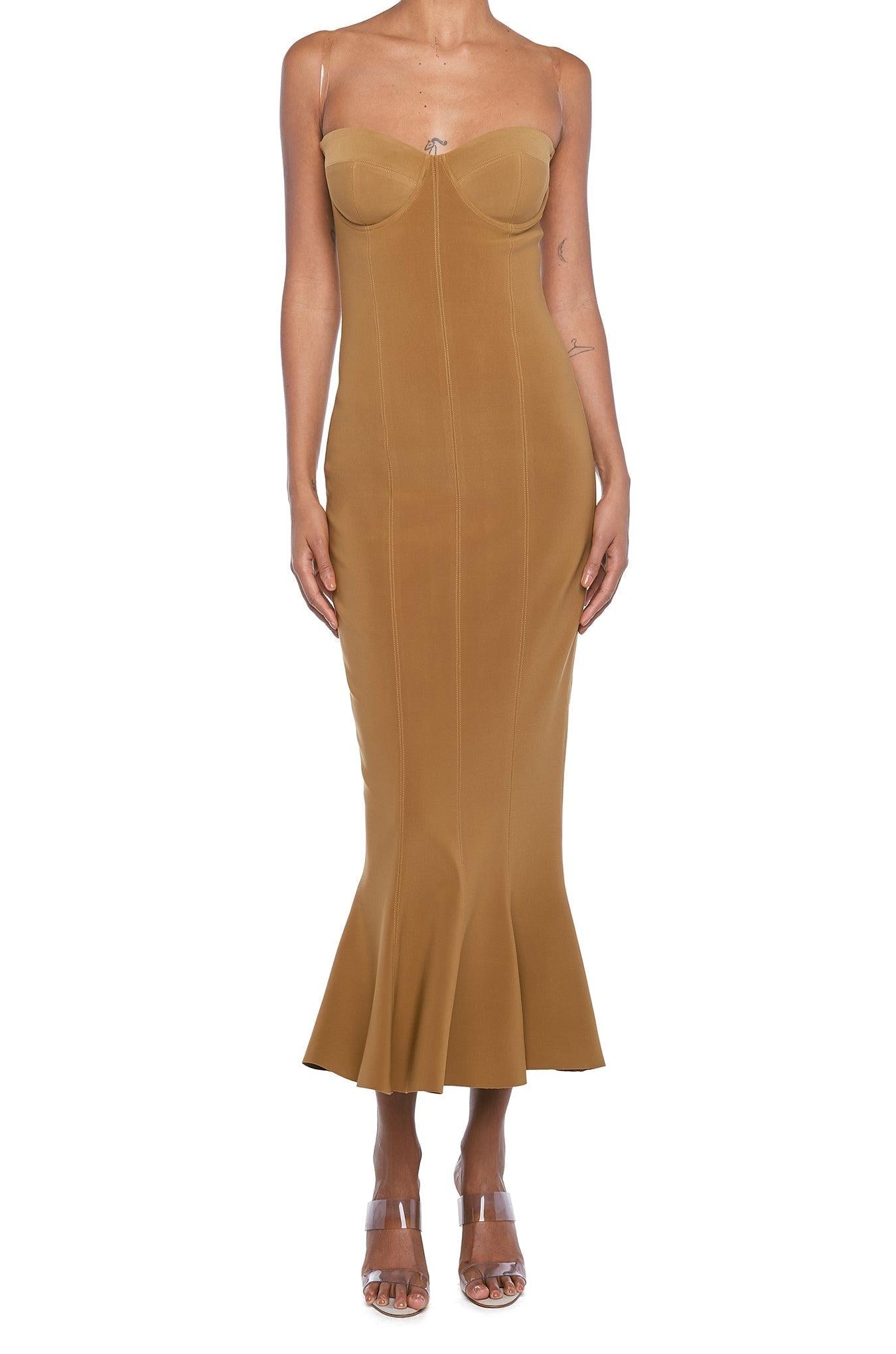 CORSET DRESS TO MIDCALF