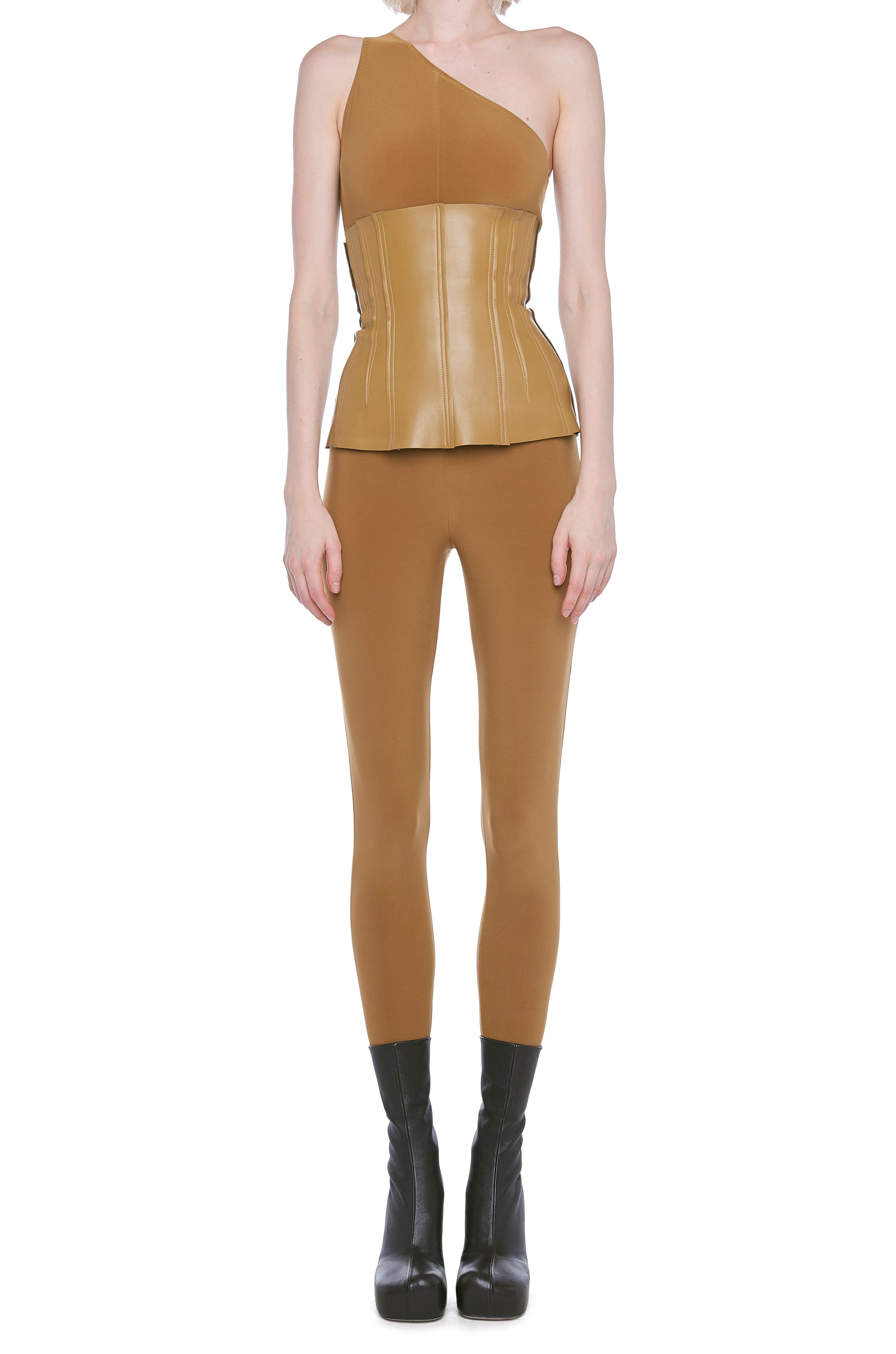 ONE SHOULDER CATSUIT W/ FOOTSIE