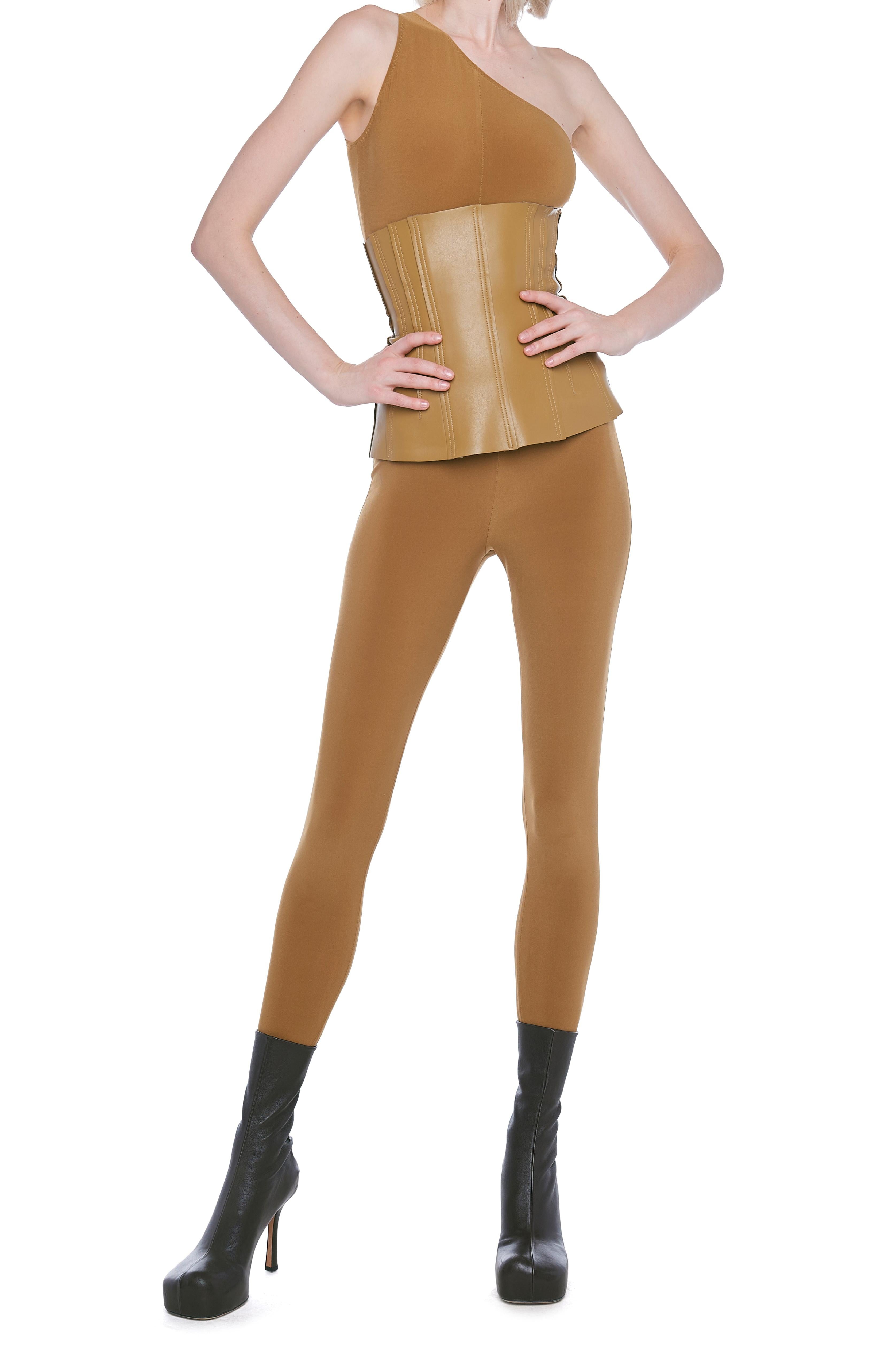 ONE SHOULDER CATSUIT W/ FOOTSIE