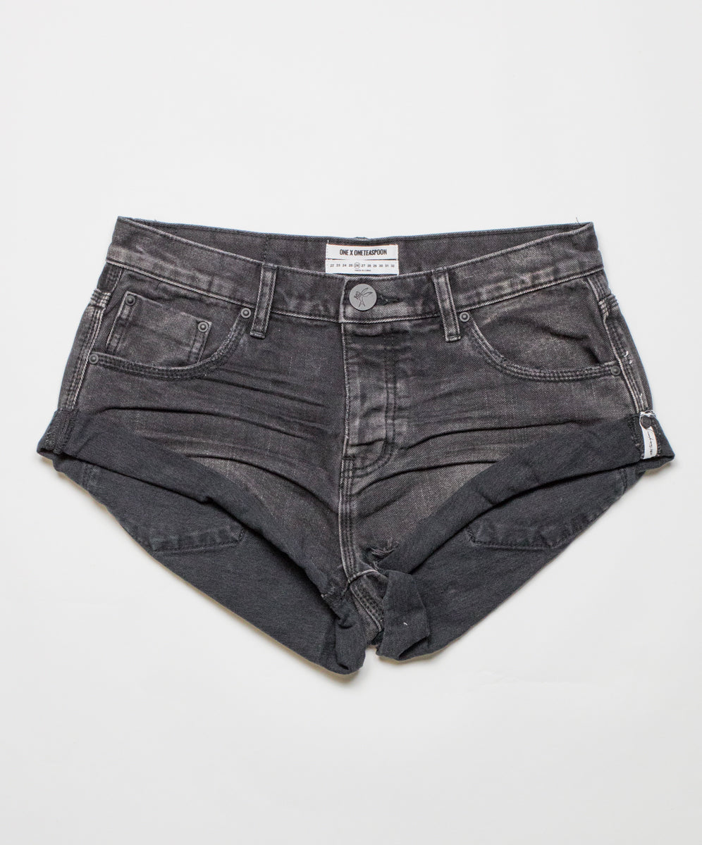 Bandits Low Waist Denim Shorts - Archived Double Bass Black