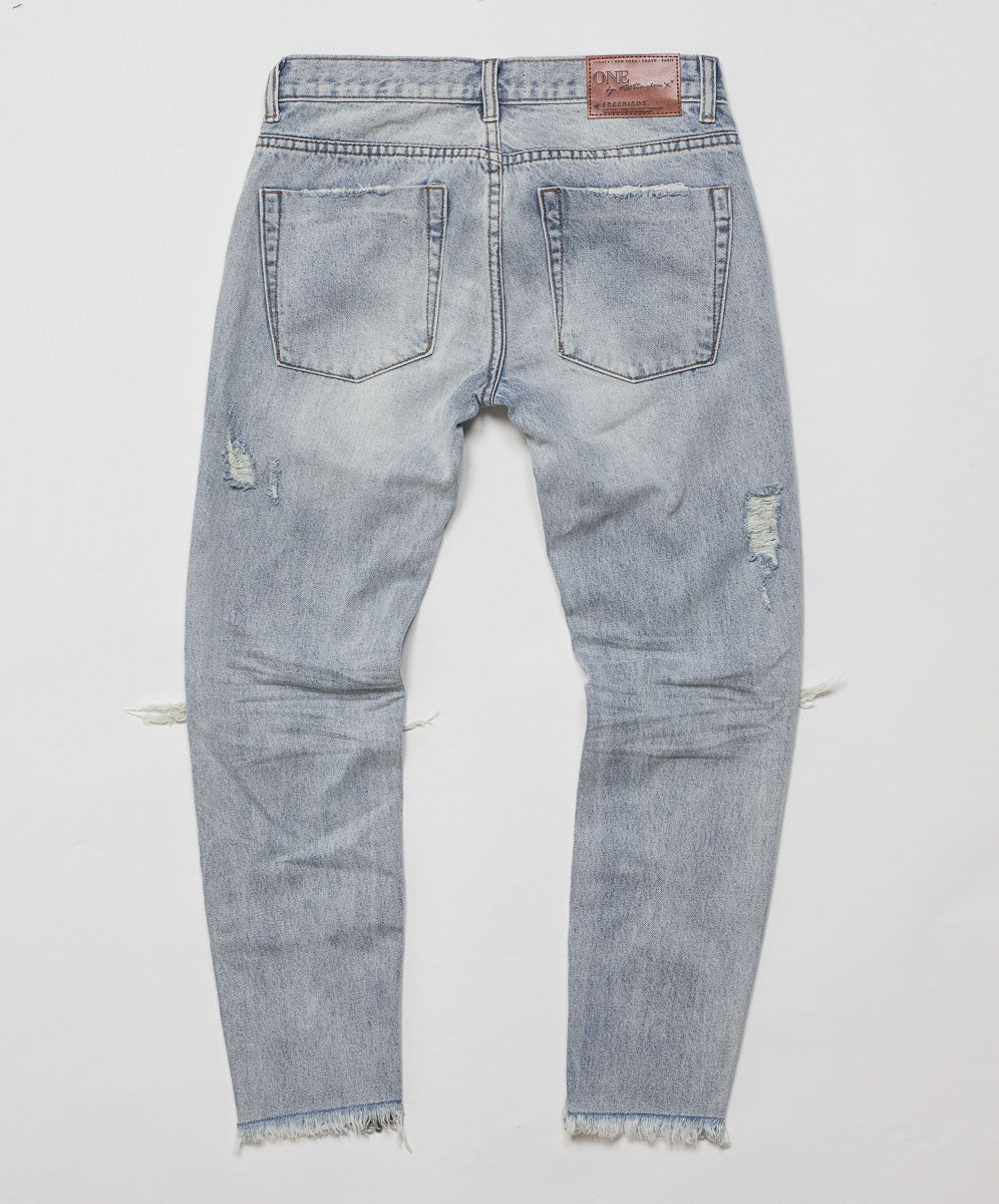 Freebirds Low Waist Rigid Skinny Denim Jeans - Blue Hart