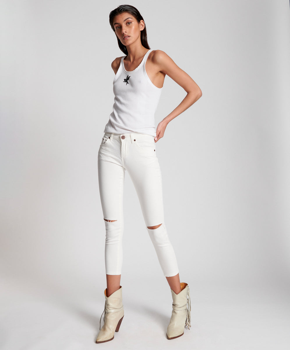 Freebirds Ii Low Waist Stretch Skinny Denim Jeans - True White