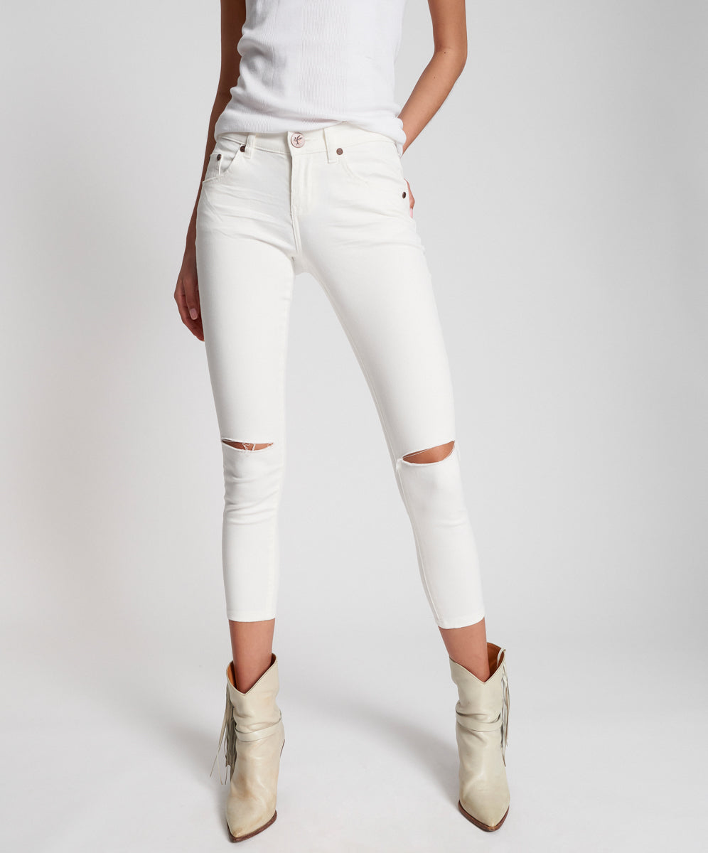 Freebirds Ii Low Waist Stretch Skinny Denim Jeans - True White