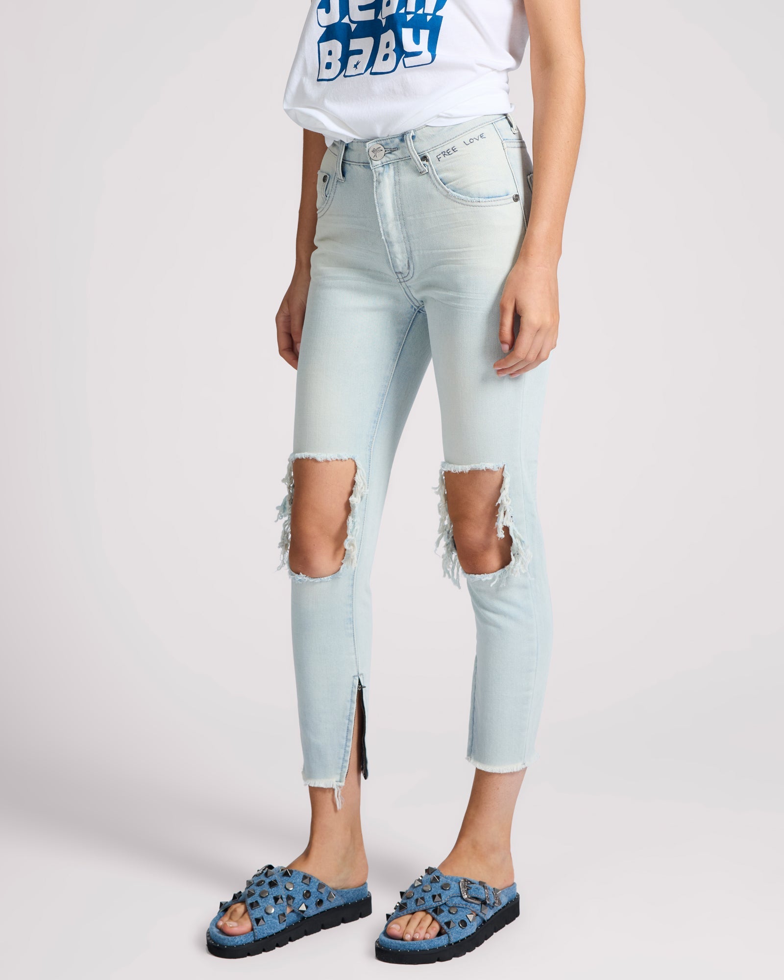 Freebirds High Waist Rigid Skinny Denim Jeans - Brando