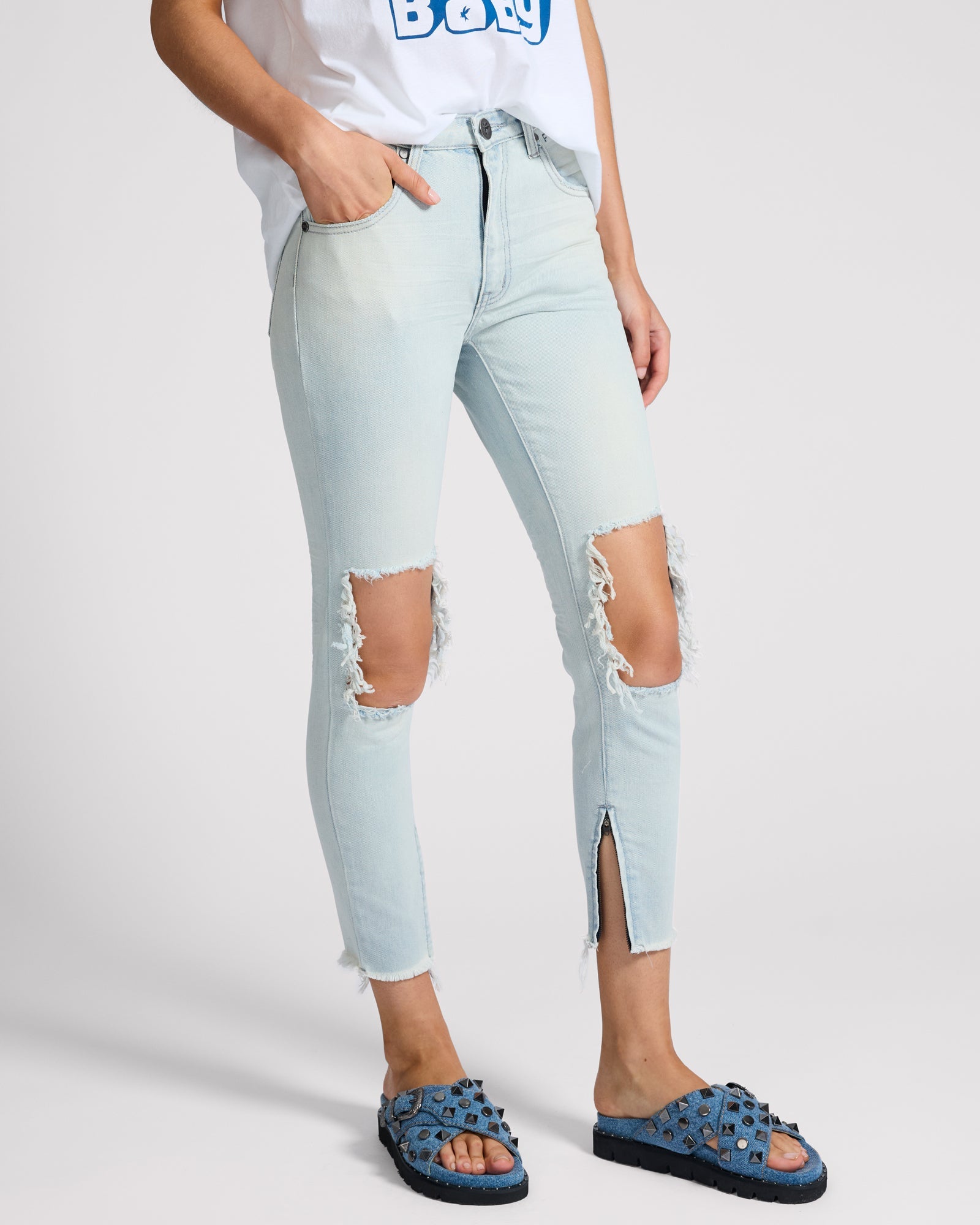 Freebirds High Waist Rigid Skinny Denim Jeans - Brando