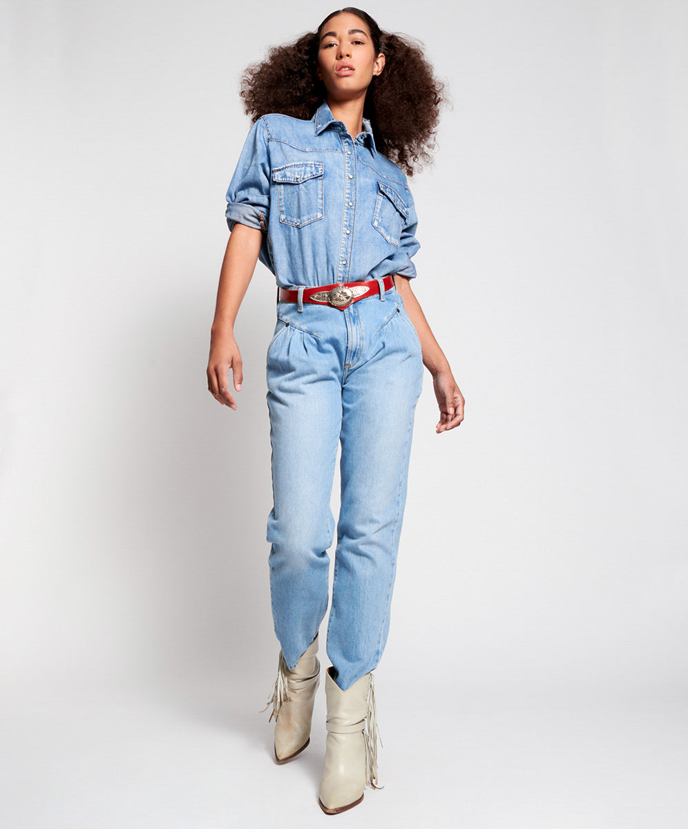 Streetwalkers High Waist 80S Fit Denim Jeans - Pacifica