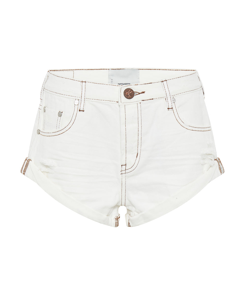 Bandits Low Waist Denim Shorts - Archived White Beauty