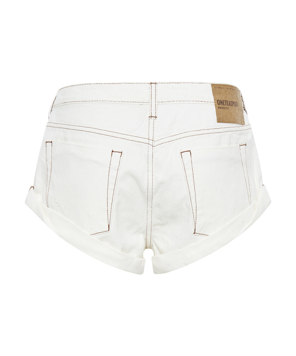 Bandits Low Waist Denim Shorts - Archived White Beauty