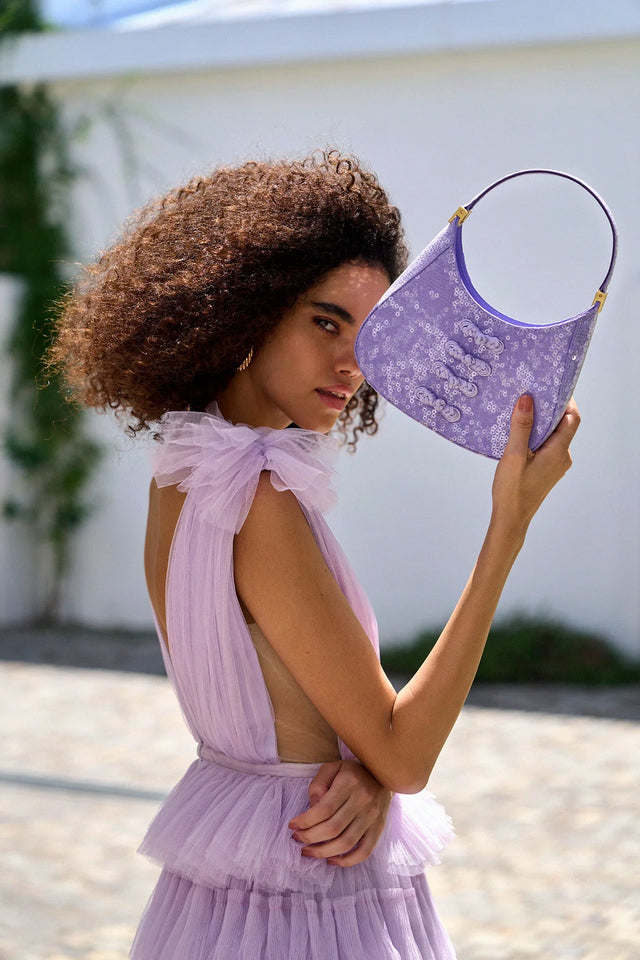 Mini Sau Sequin Mini Bag - Lavender