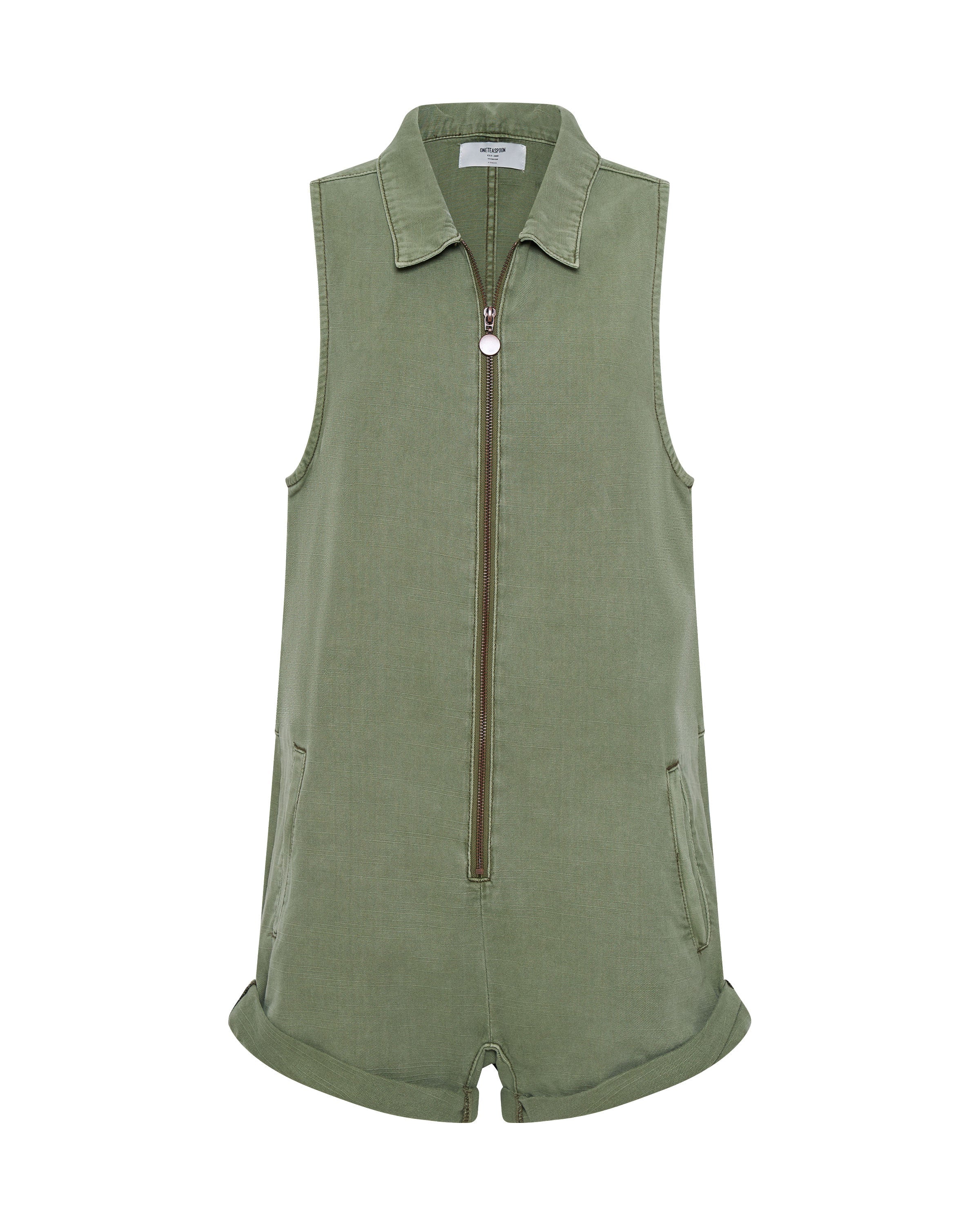 Braxton Mini Utility Jumpsuit - Super Khaki