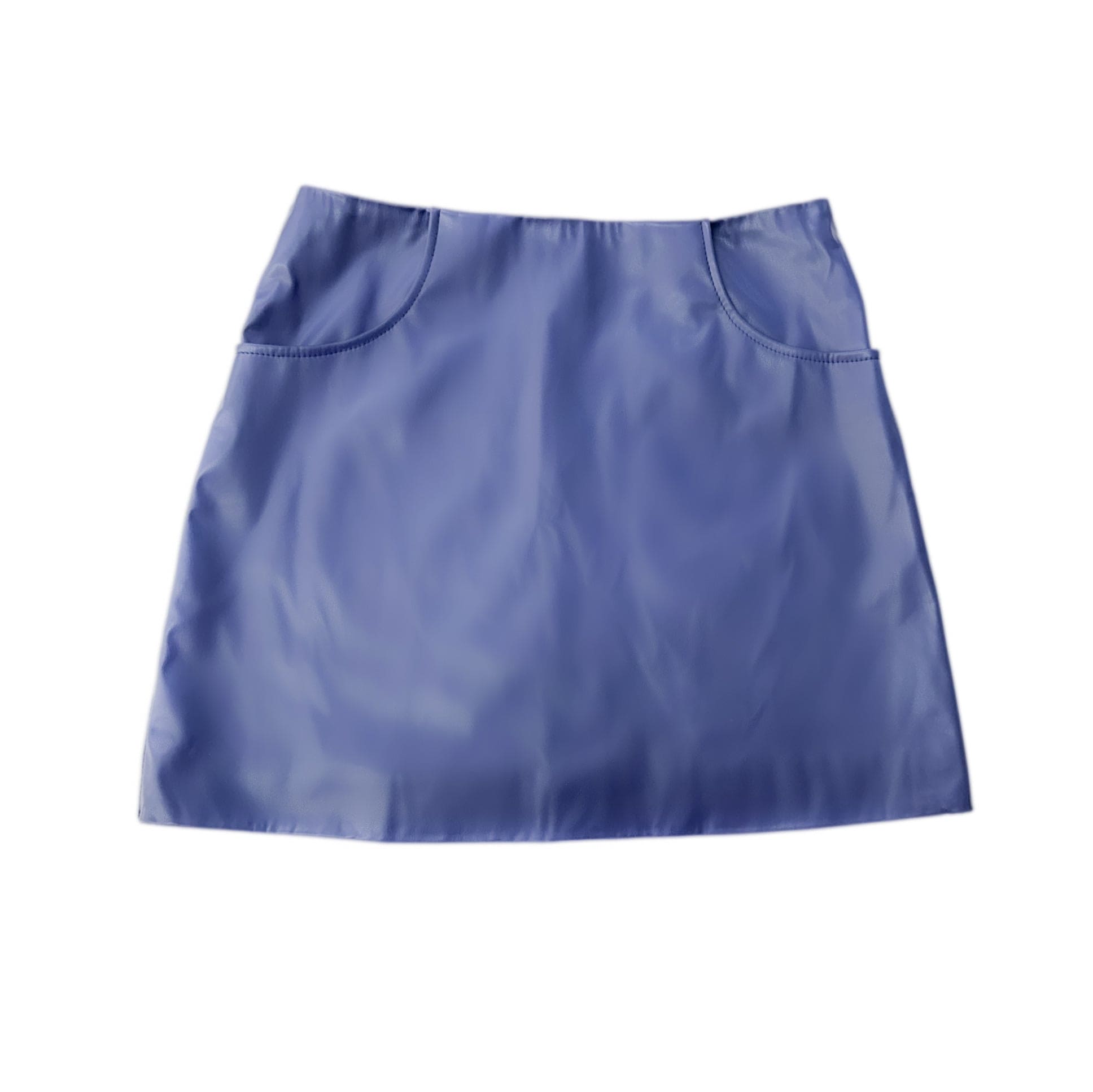 Navy Vegan Leather Skirt - Petite Maison Kids