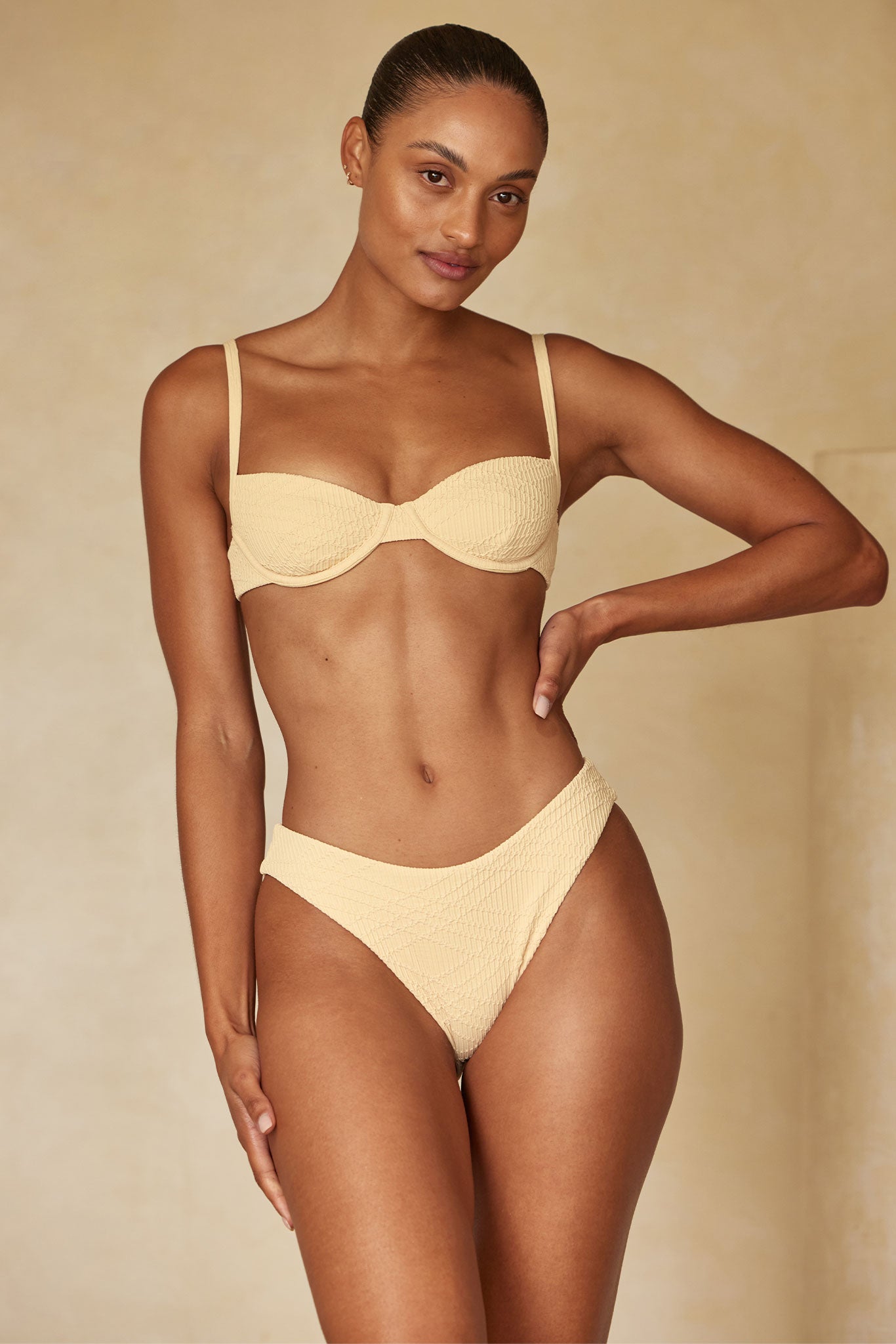 Seychelles Bottom - Raffia Summer Plaid (Modest Coverage)