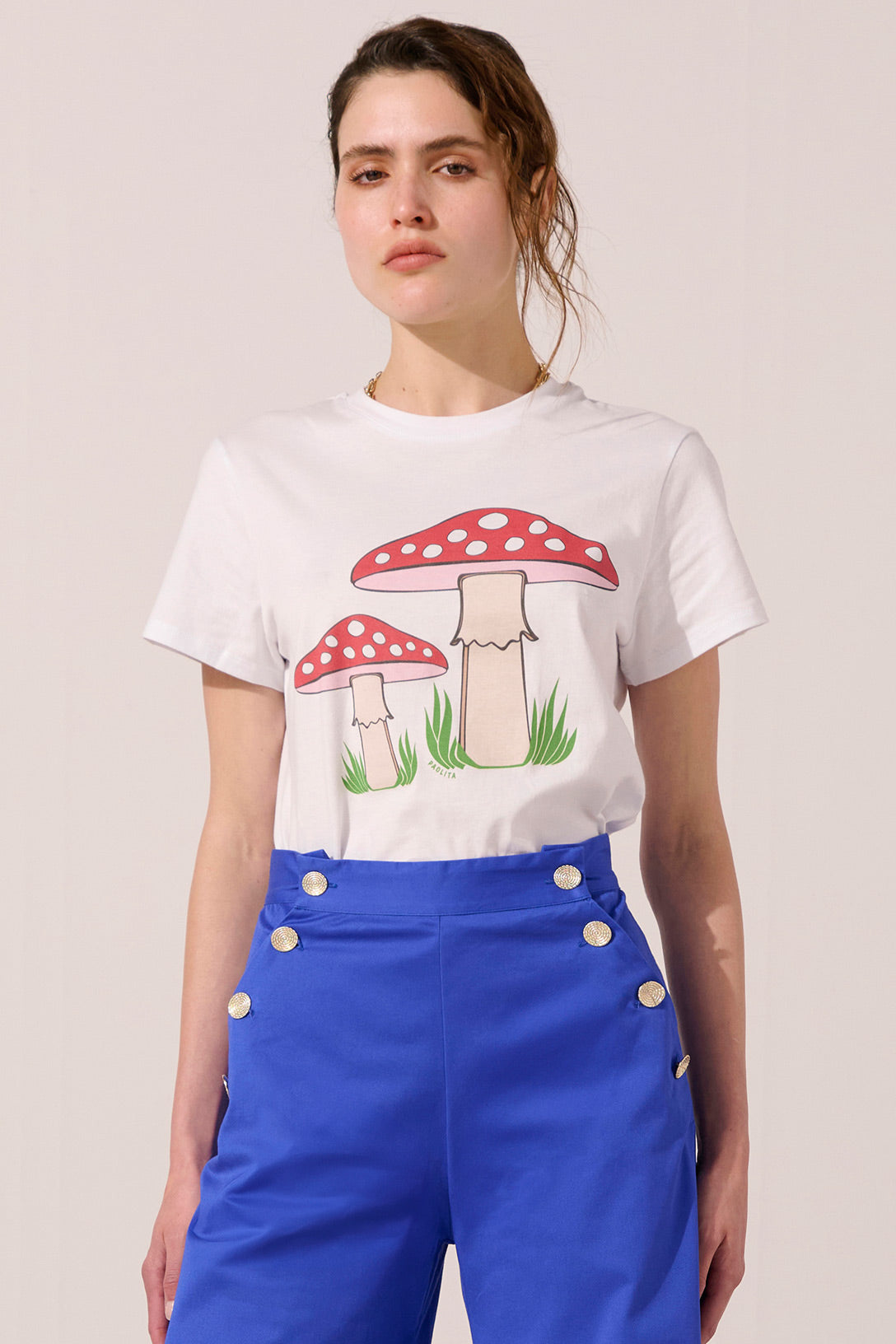 Image of product named white rabbit t shirt by Paolita London
