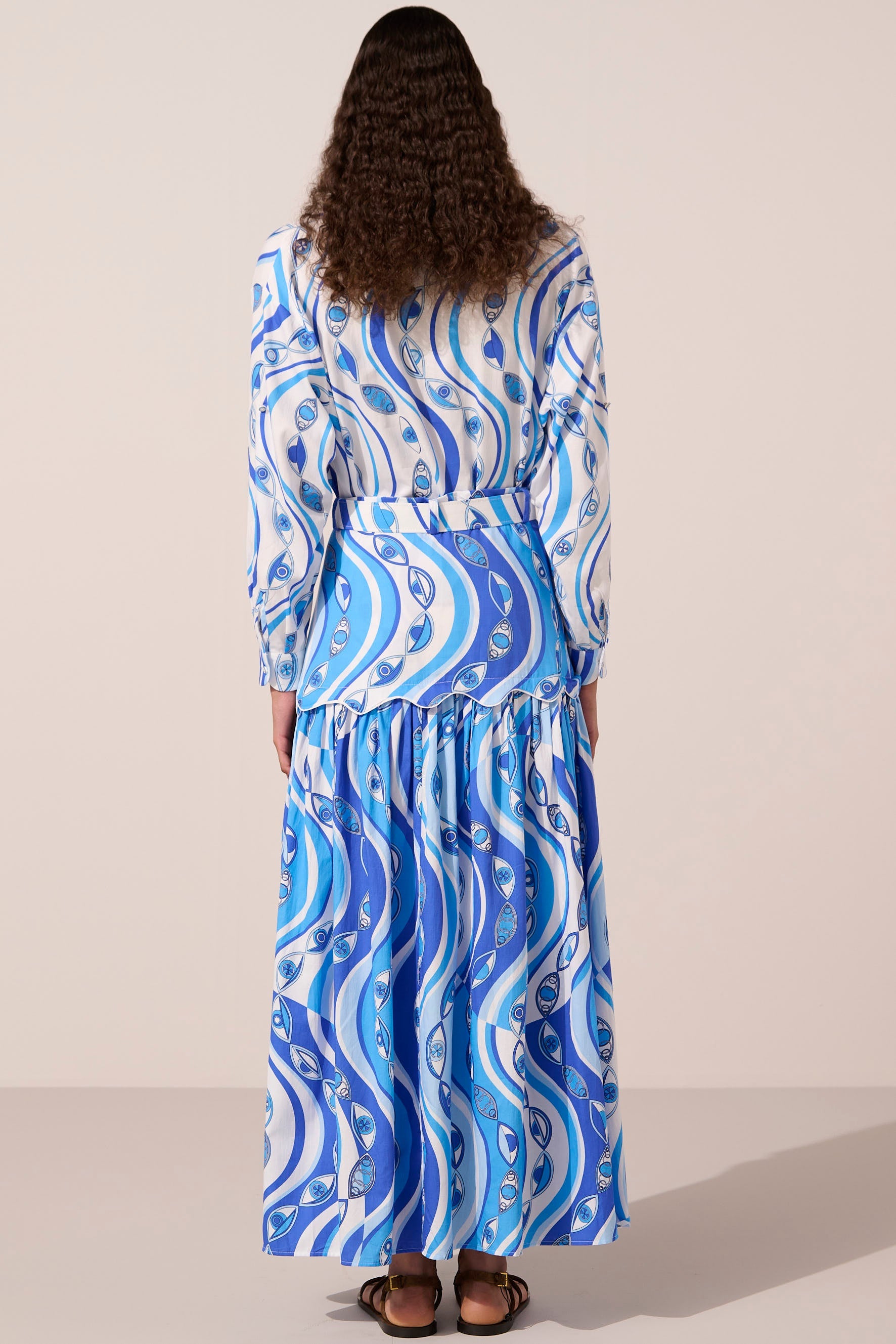 Image of product named ocean eyes maxi skirt by Paolita London