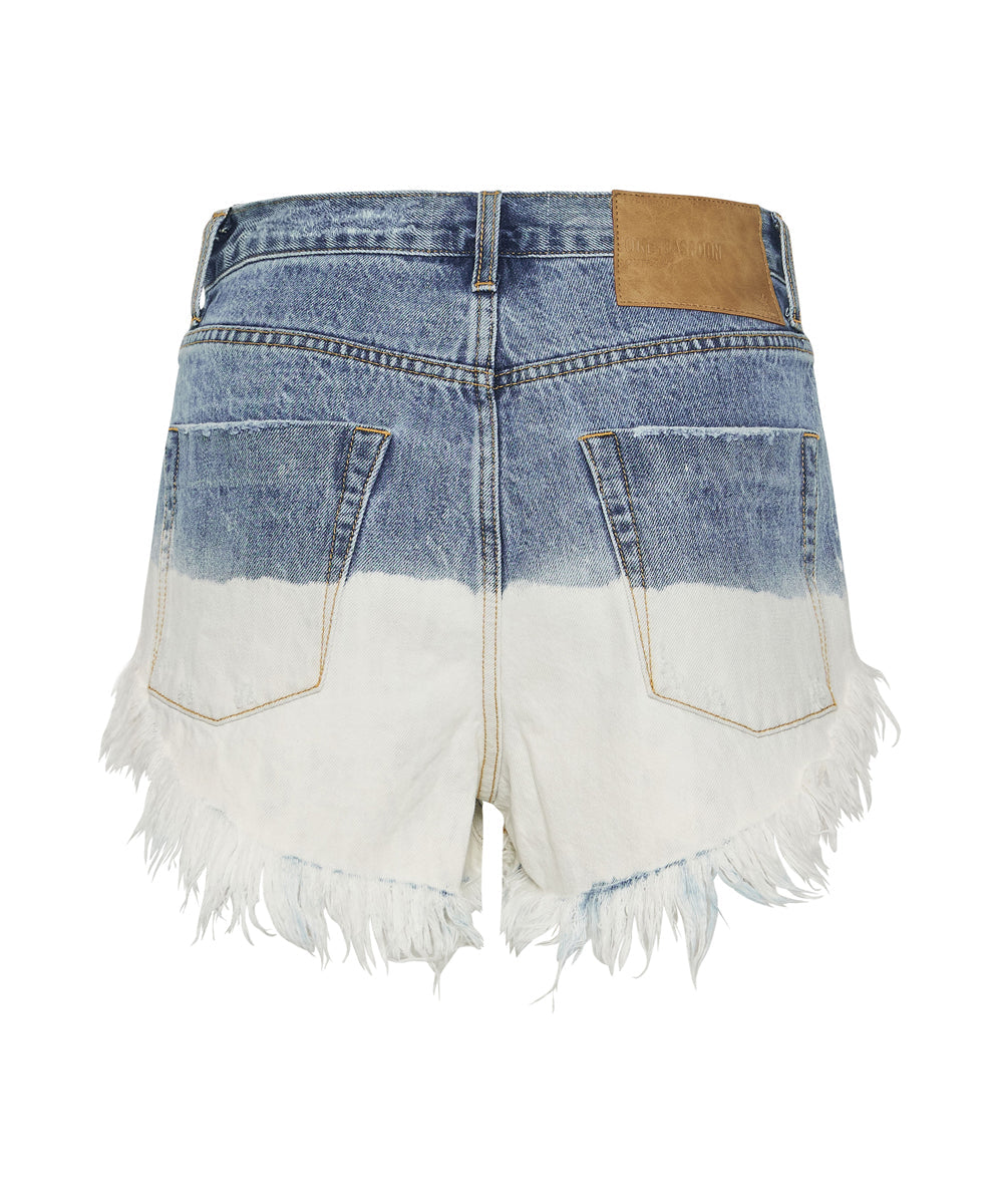 Outlaws Low Waist Mid Length Denim Shorts - Hollywood