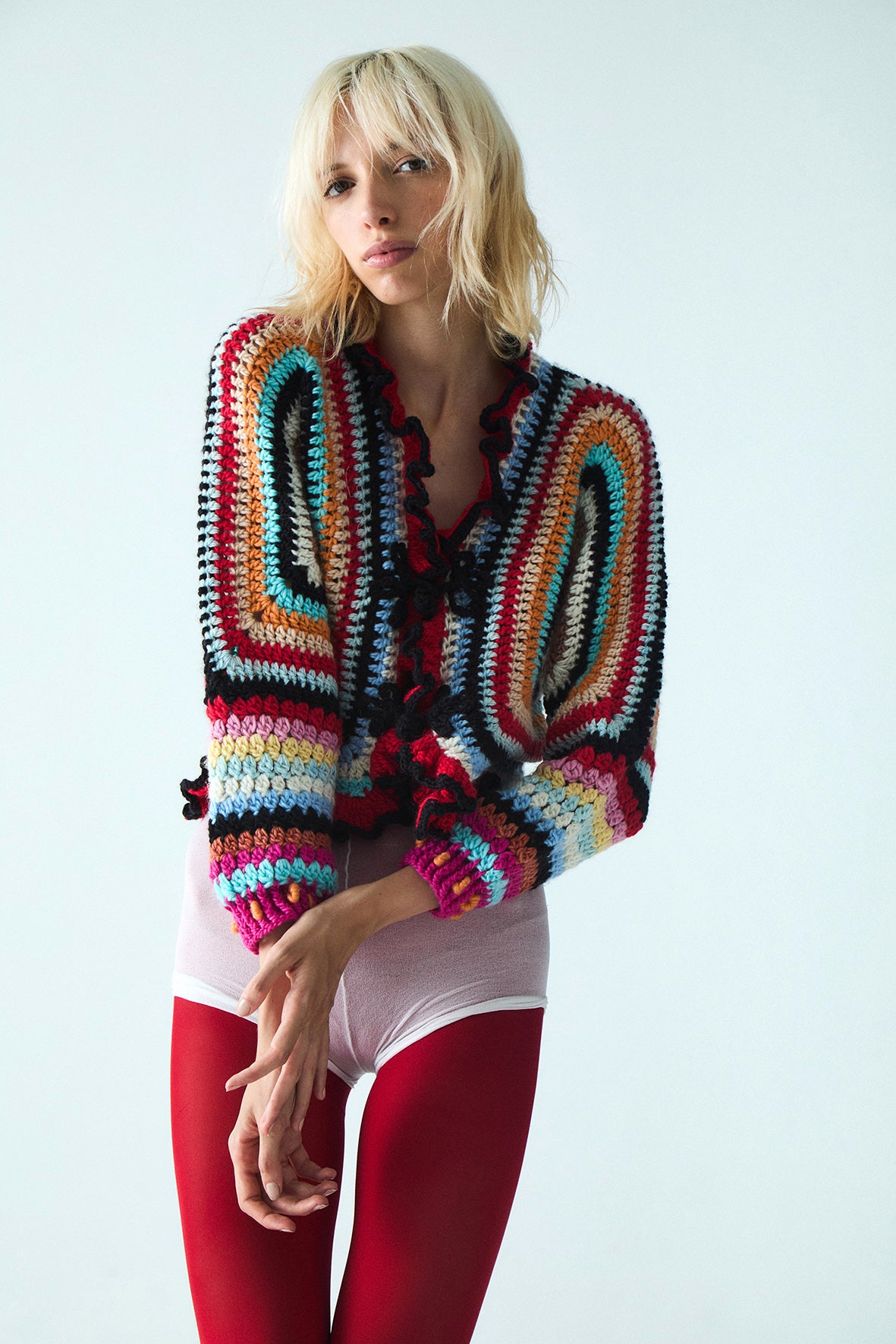 Coral Crochet Cardigan