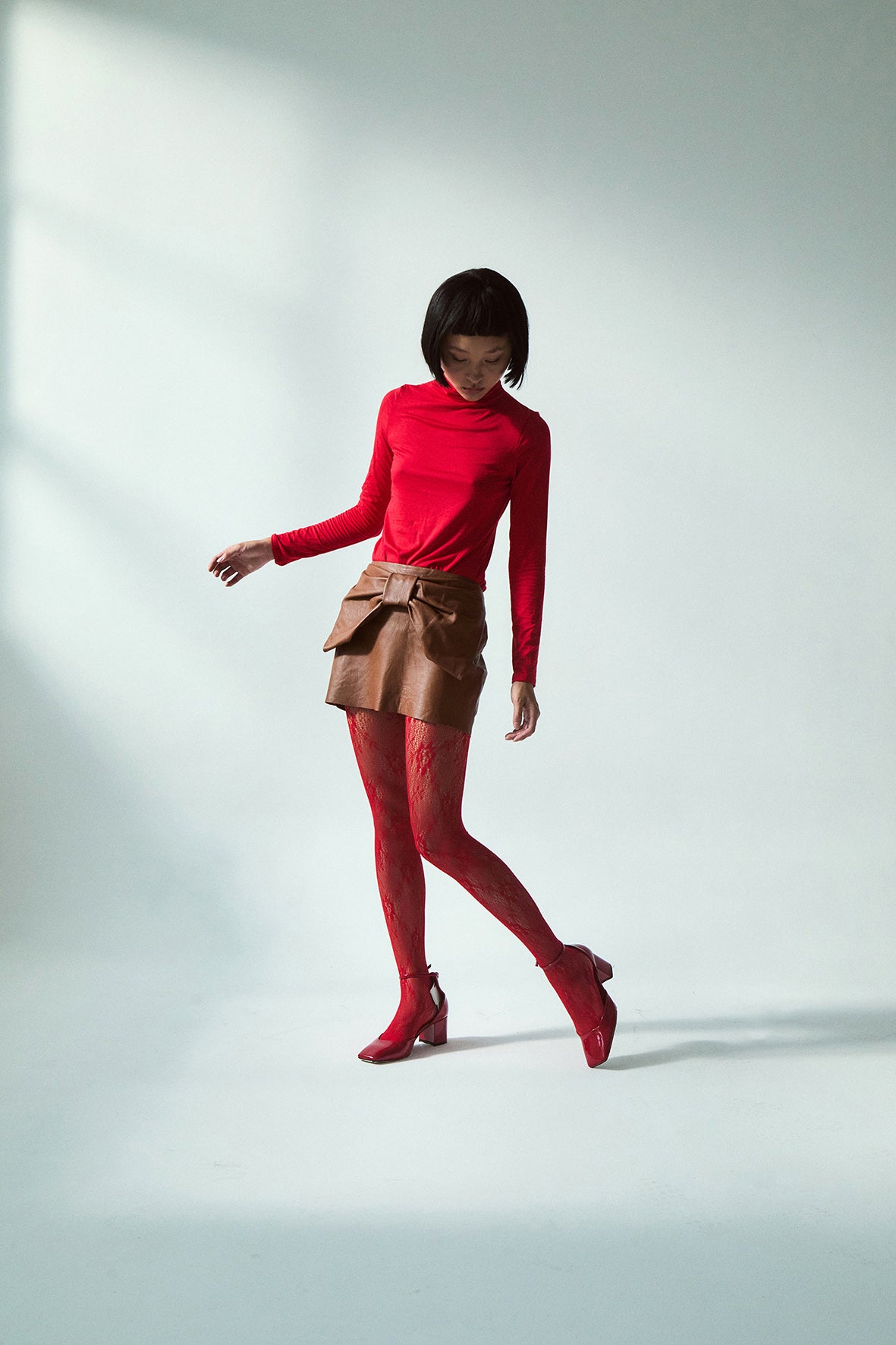 Soleil Leather Mini Skirt
