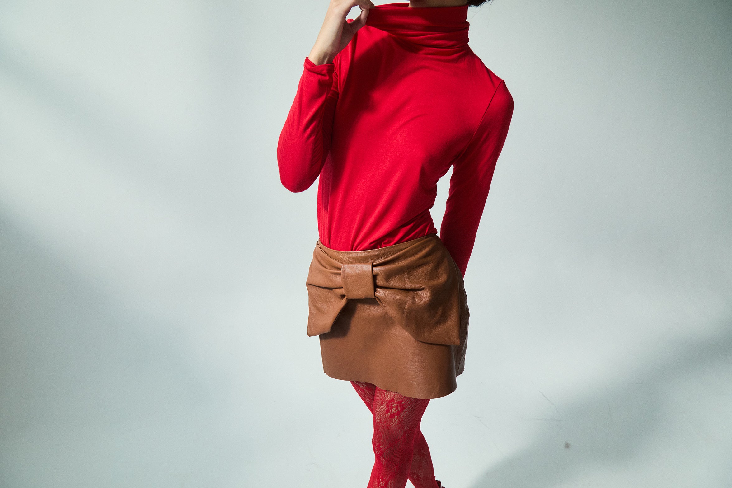Soleil Leather Mini Skirt