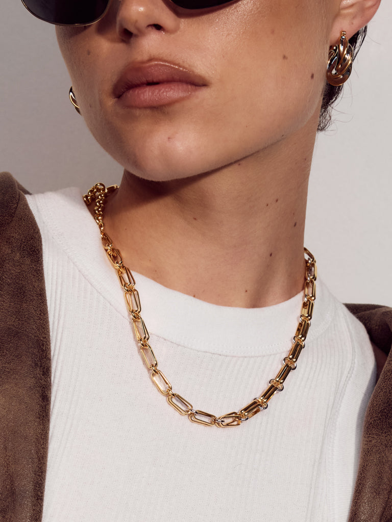 Dalia Two-Tone Chain Necklace