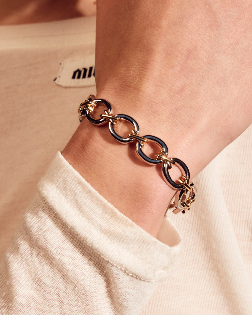 Two-Tone Chain Bracelet