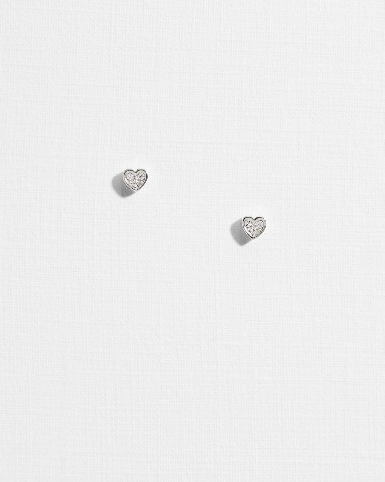 Neenia Nano Heart Stud Earring in Silver