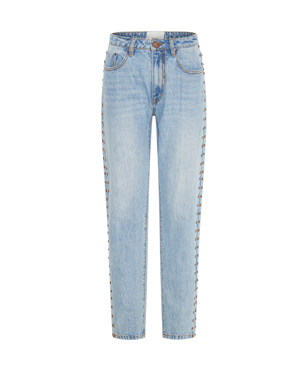 Awesome Baggies High Waist Straight Leg Denim Jeans - Ocean