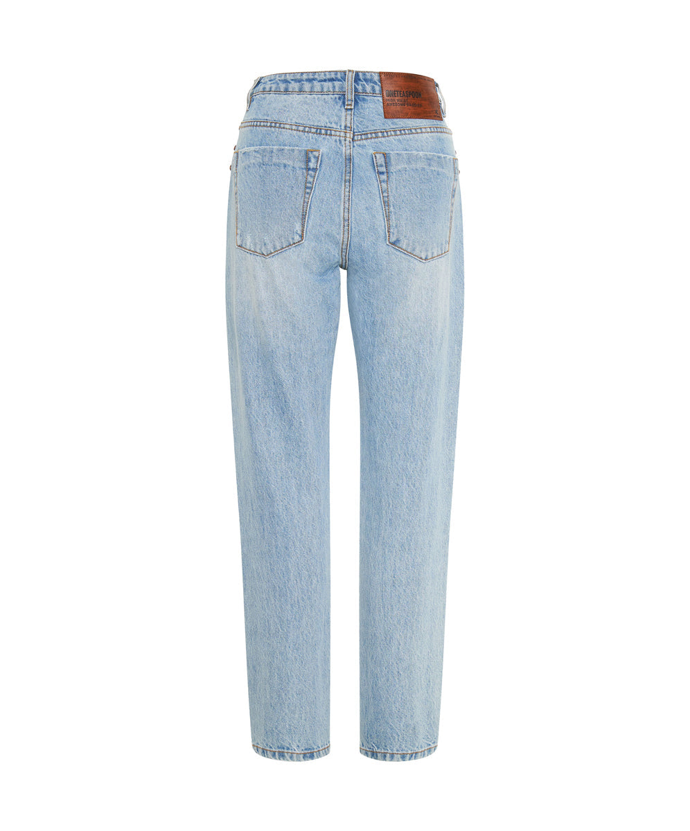 Awesome Baggies High Waist Straight Leg Denim Jeans - Ocean