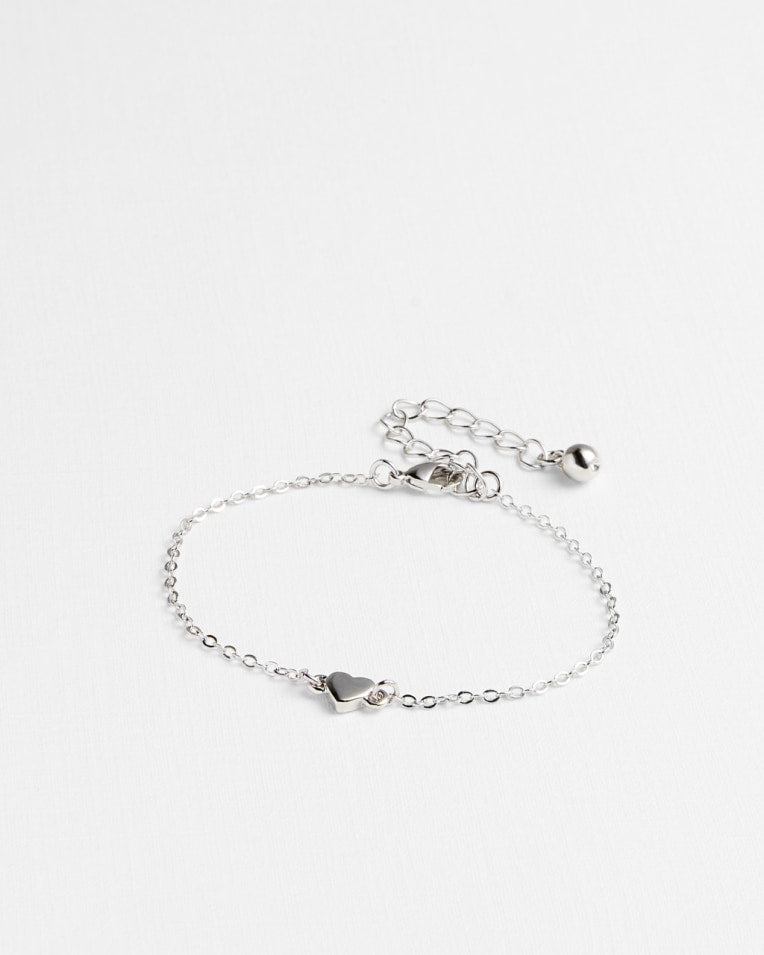 Harsaa Tiny Heart Bracelet in Silver