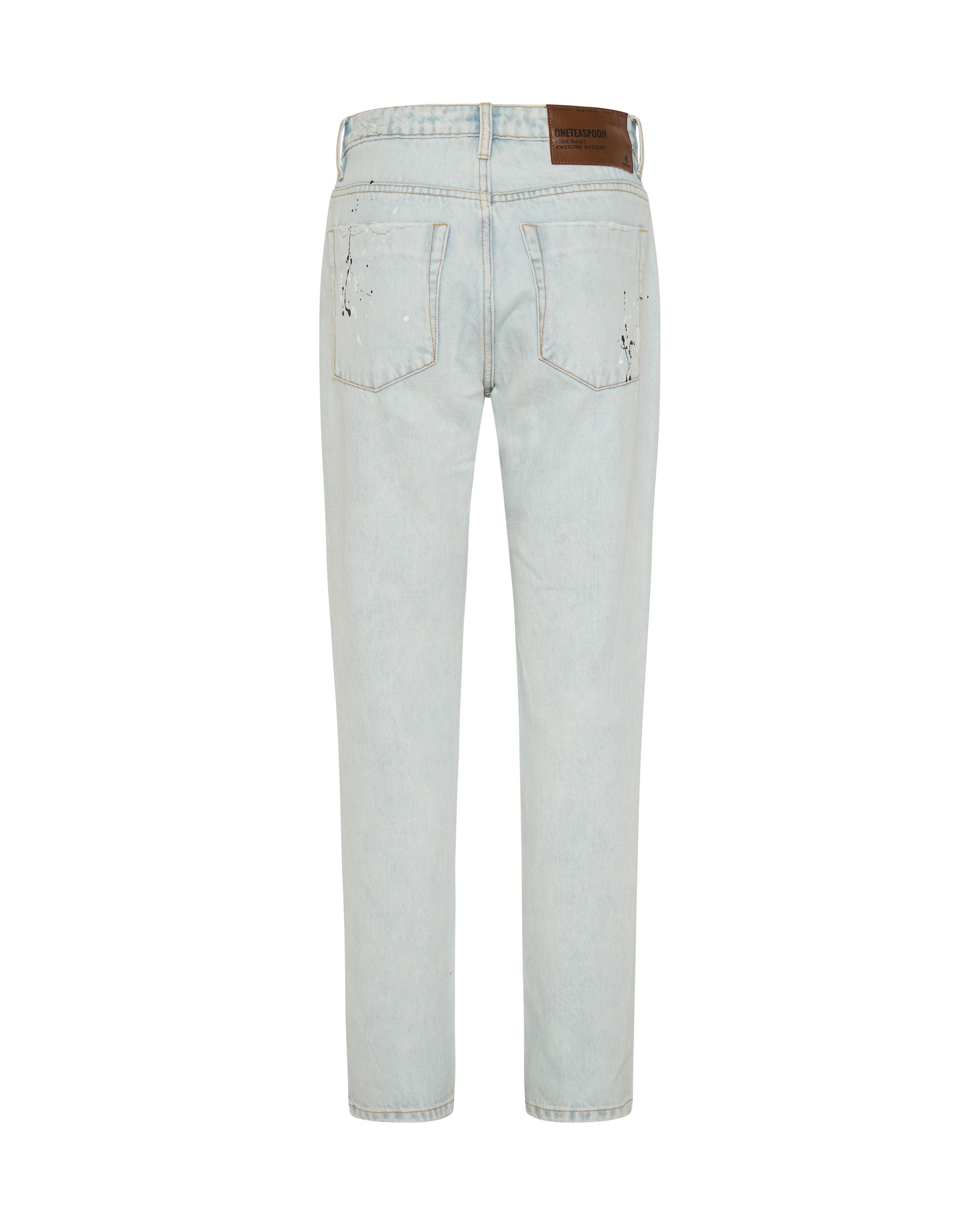 Awesome Baggies High Waist Straight Leg Denim Jeans - Florence Painted