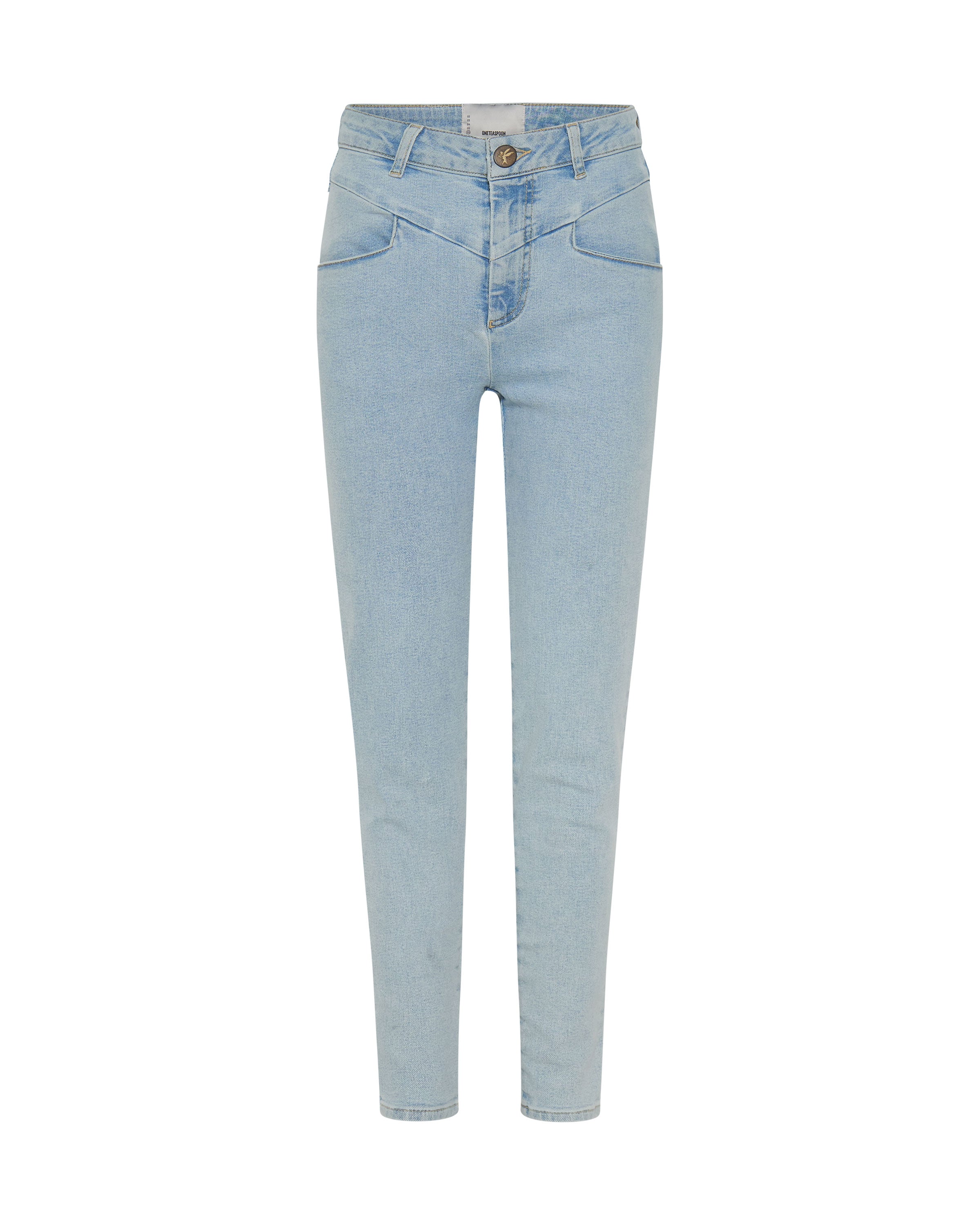 Preachers High Waist Skinny Stretch Denim Jeans - Best Blue