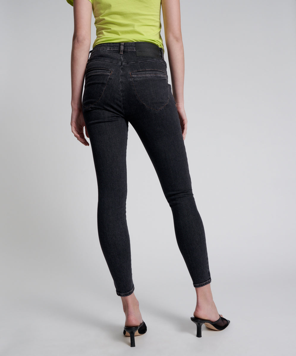 Freebirds Ii Low Waist Stretch Skinny Denim Jeans - Worn Black