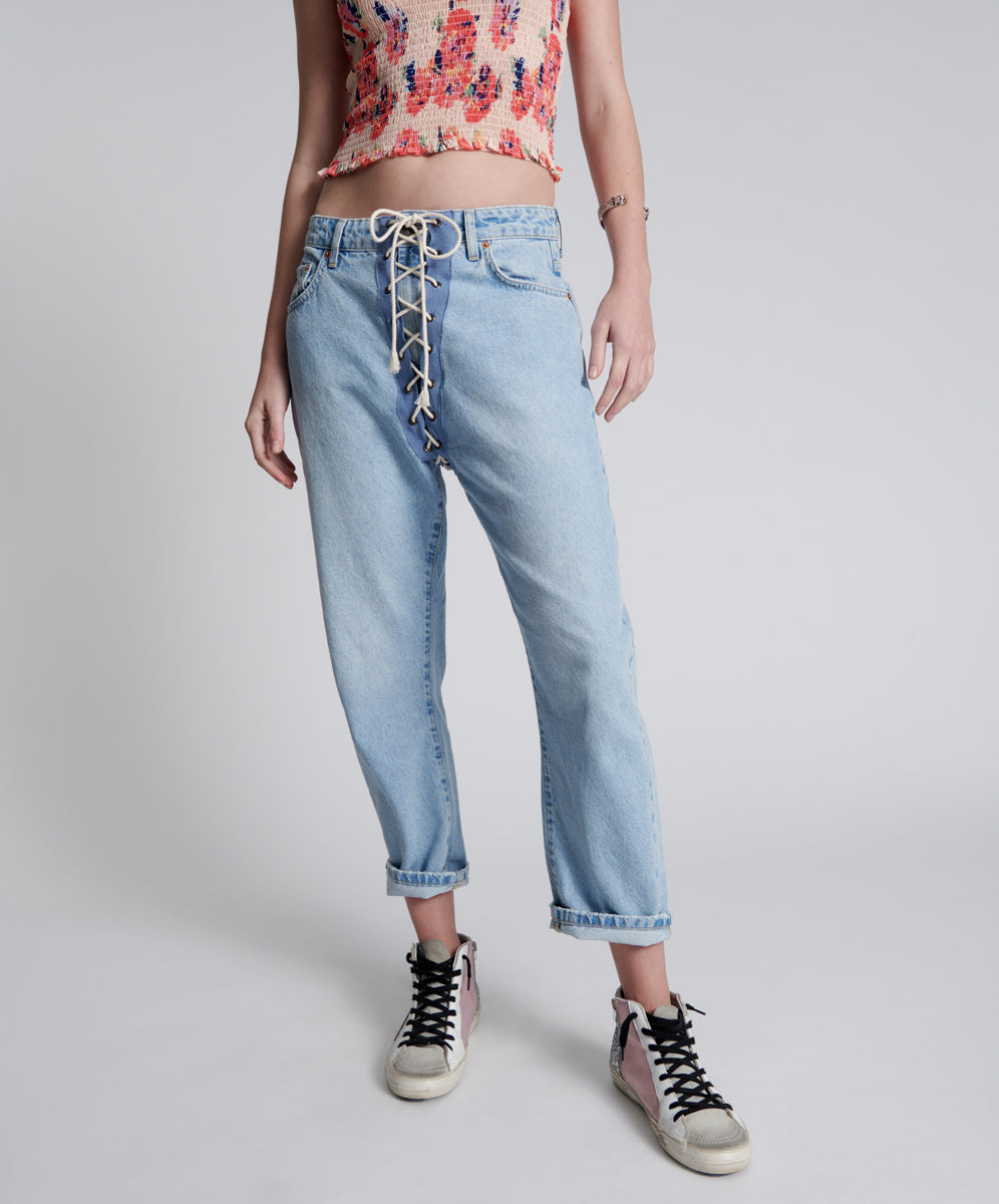 Bandits Low Waist Boyfriend Denim Jeans - Best Blue