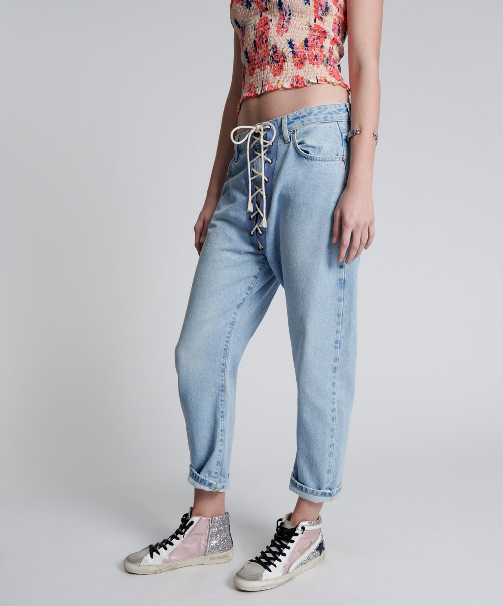 Bandits Low Waist Boyfriend Denim Jeans - Best Blue