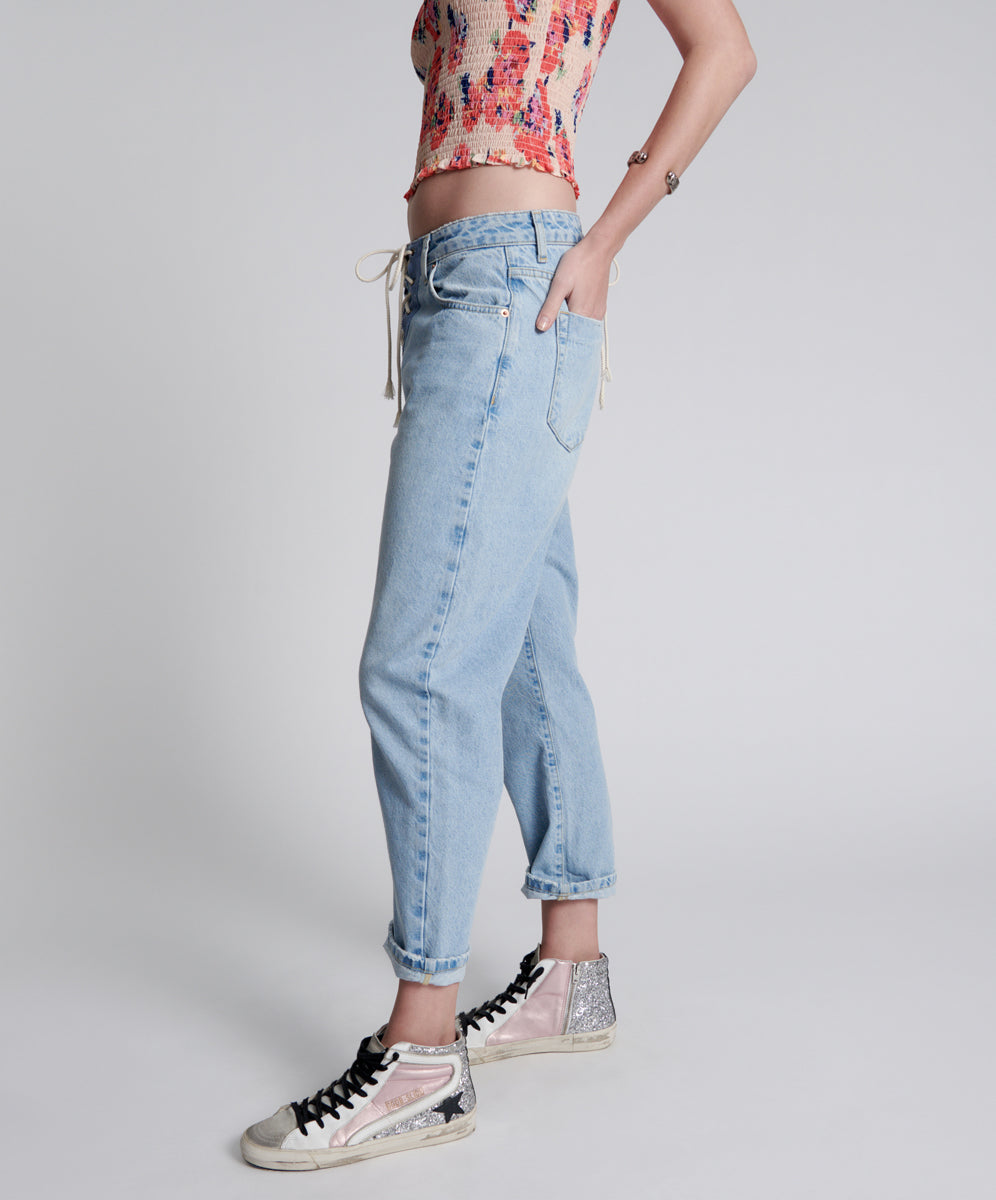 Bandits Low Waist Boyfriend Denim Jeans - Best Blue