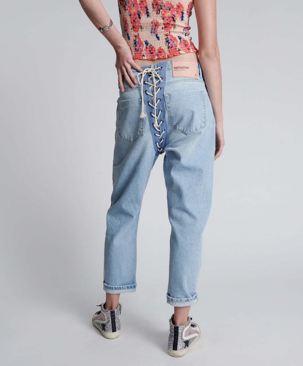 Bandits Low Waist Boyfriend Denim Jeans - Best Blue