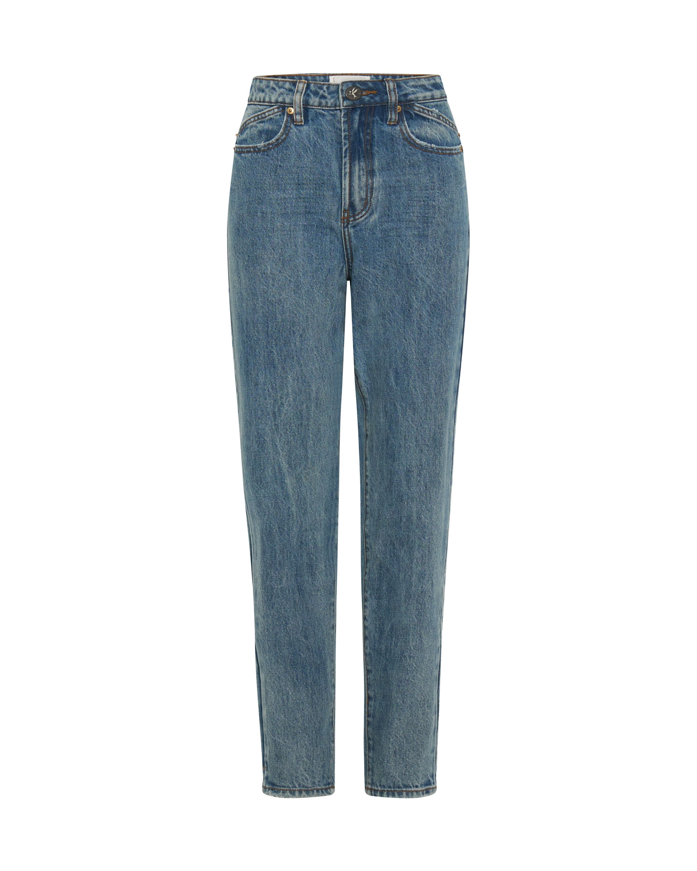 Legends High Waist Mom Fit Denim Jeans - Berlin Blue