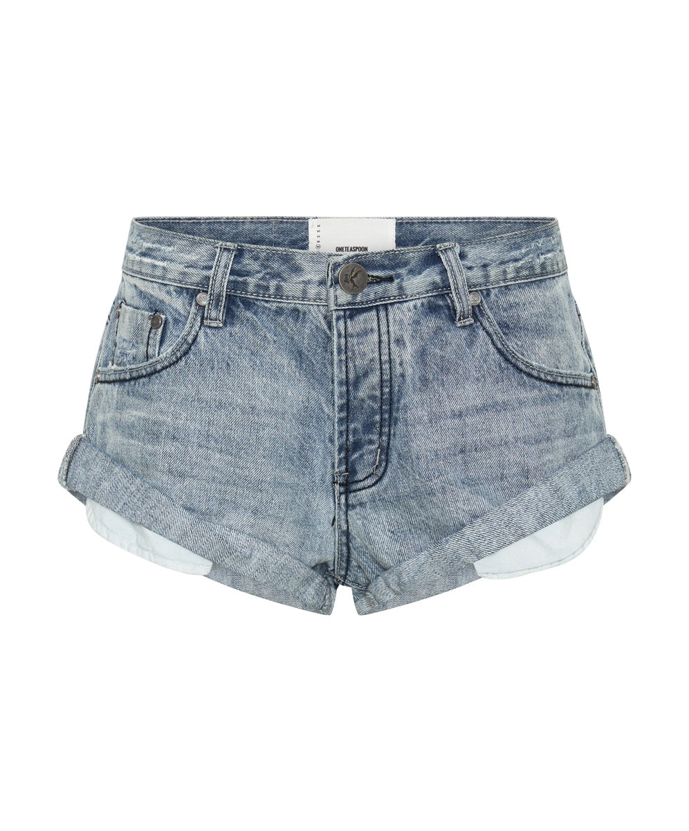 Bandits Low Waist Denim Shorts - Archived Salty Dog Blue