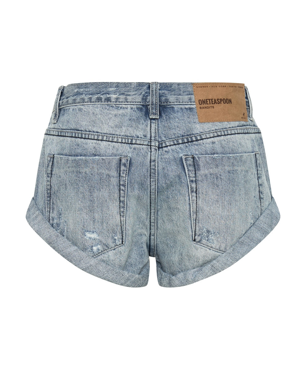 Bandits Low Waist Denim Shorts - Archived Salty Dog Blue