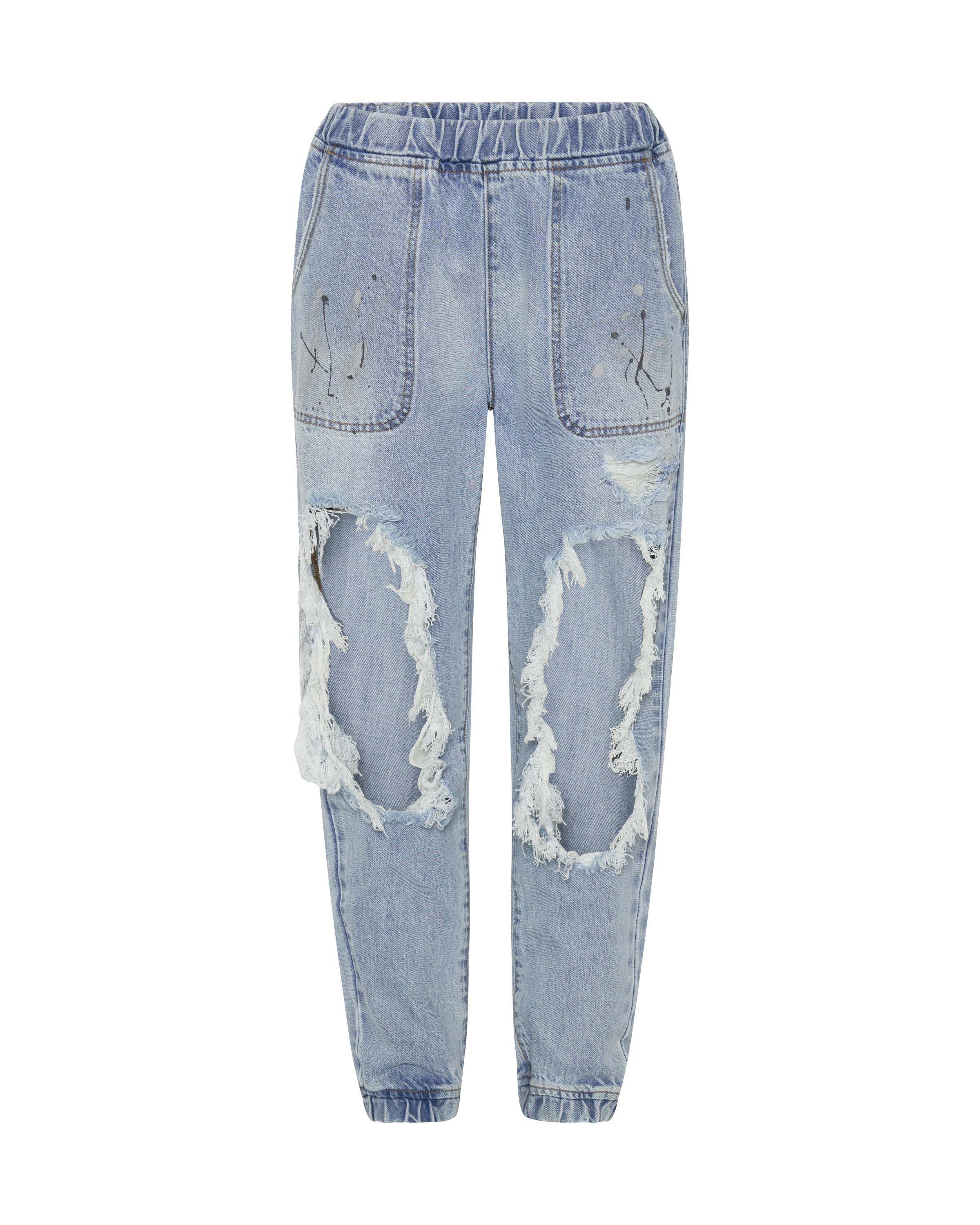 Trackers Mid Waist Jogger Denim Jeans - Fleetwood Artiste