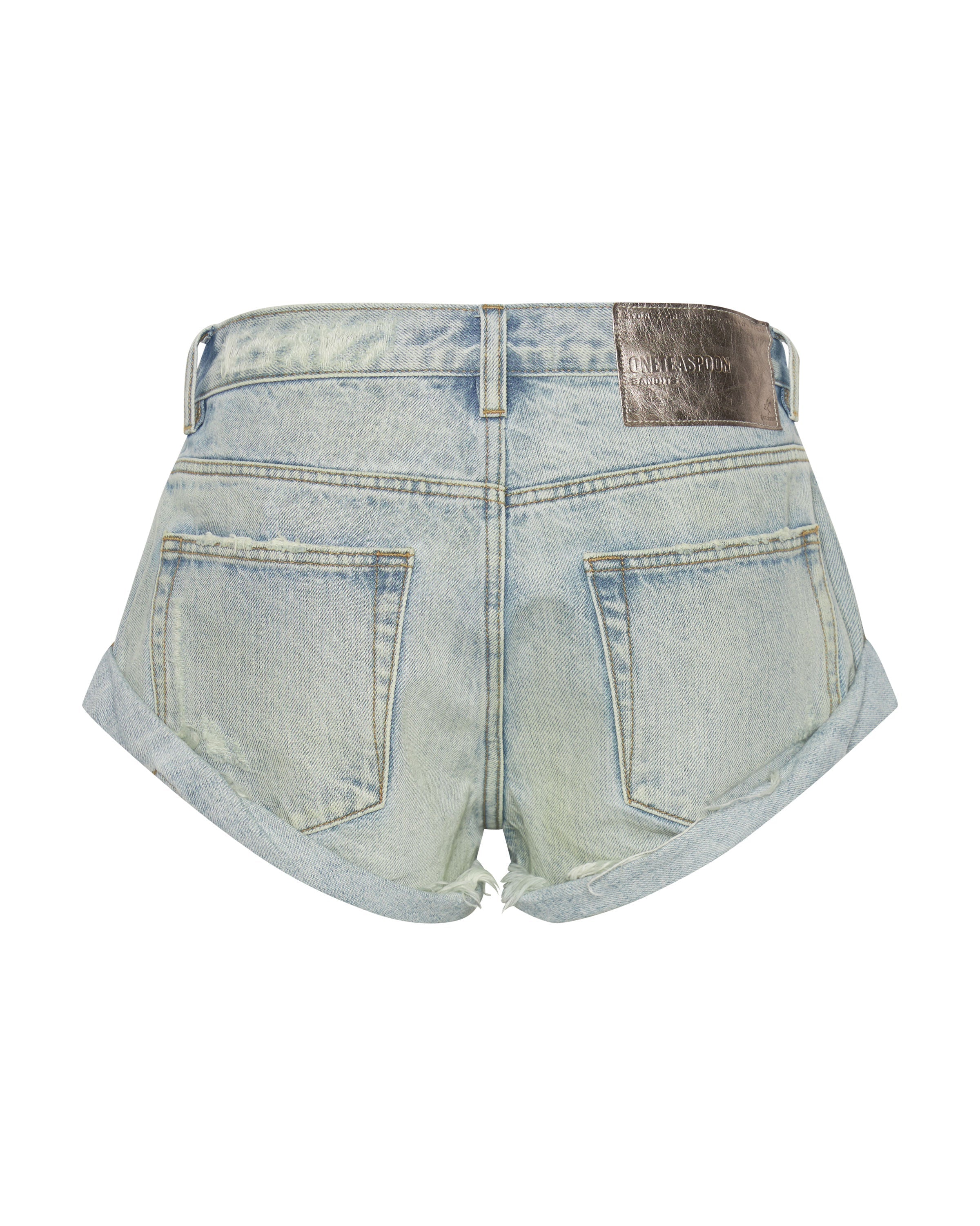 Bandits Low Waist Denim Shorts - Archived Kansas Blue