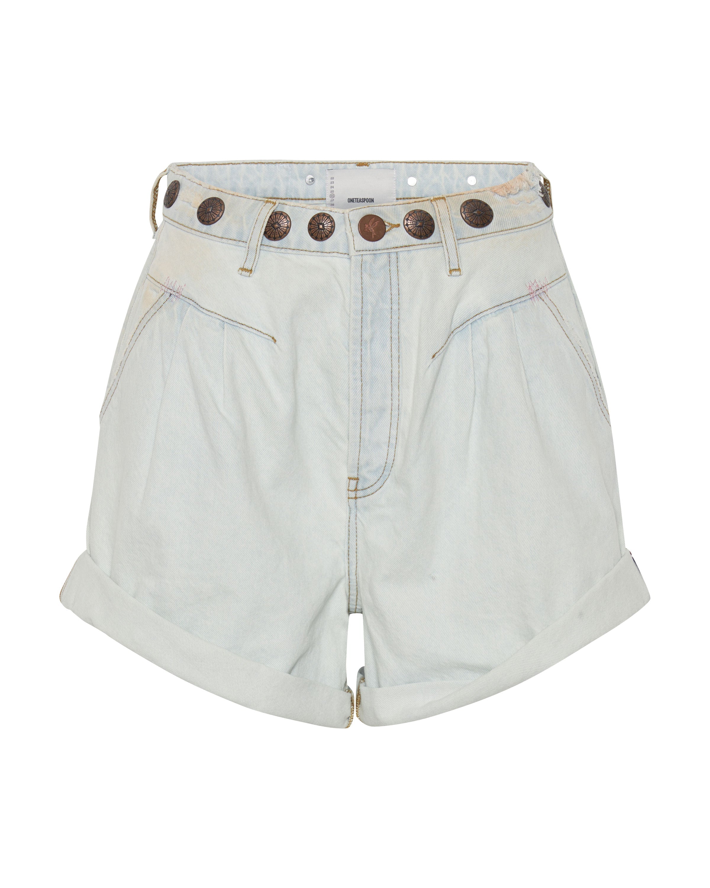 Streetwalkers High Waist 80S Fit Denim Shorts - Bel Air Blue