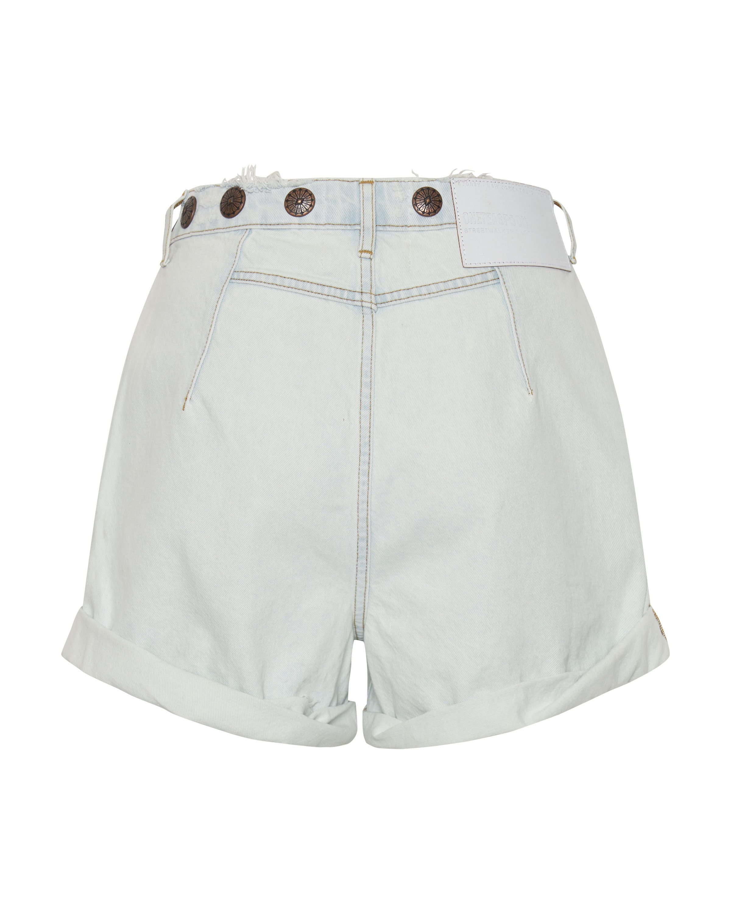 Streetwalkers High Waist 80S Fit Denim Shorts - Bel Air Blue