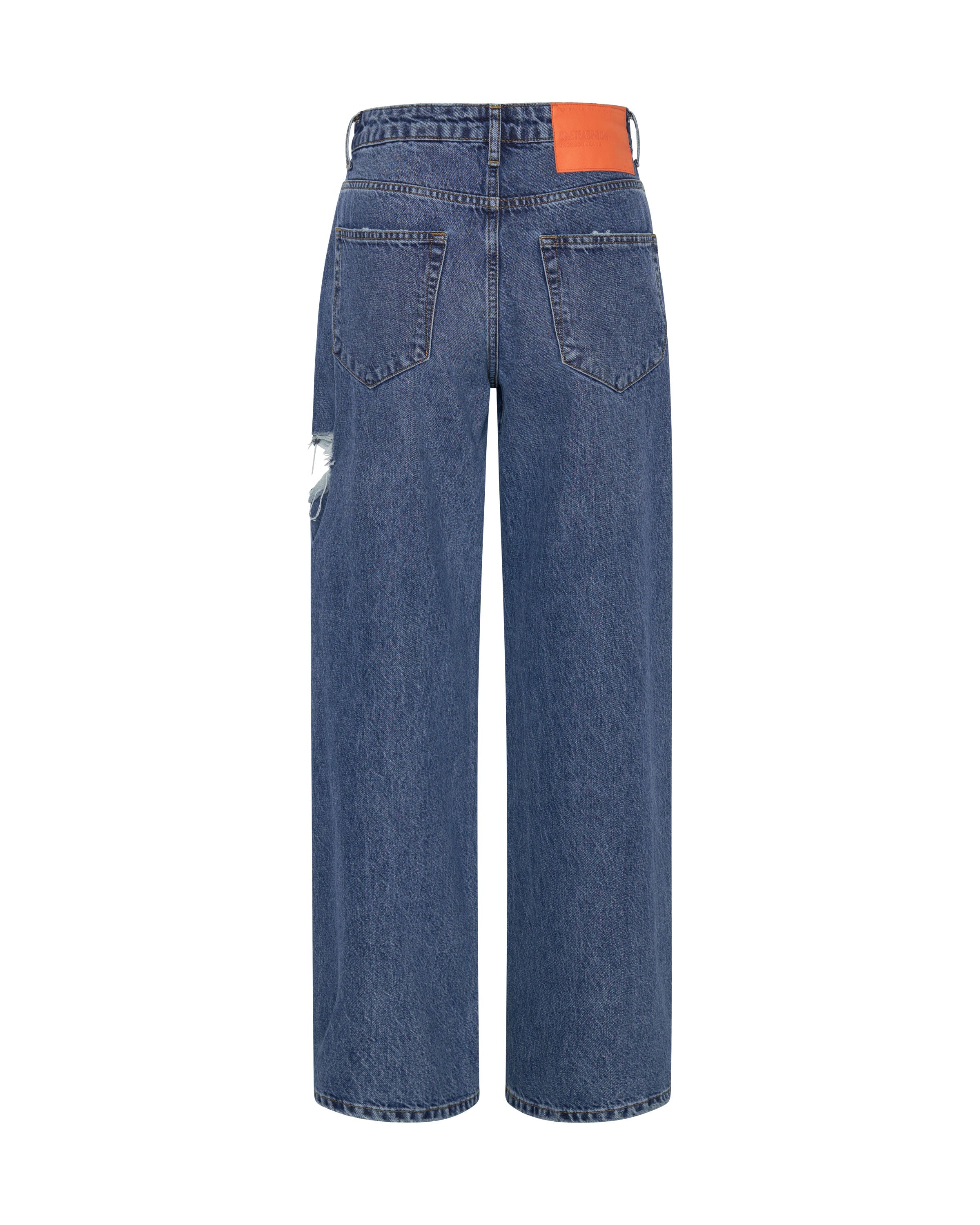 Jackson Mid Waist Wide Leg Denim Jeans - Rosewood